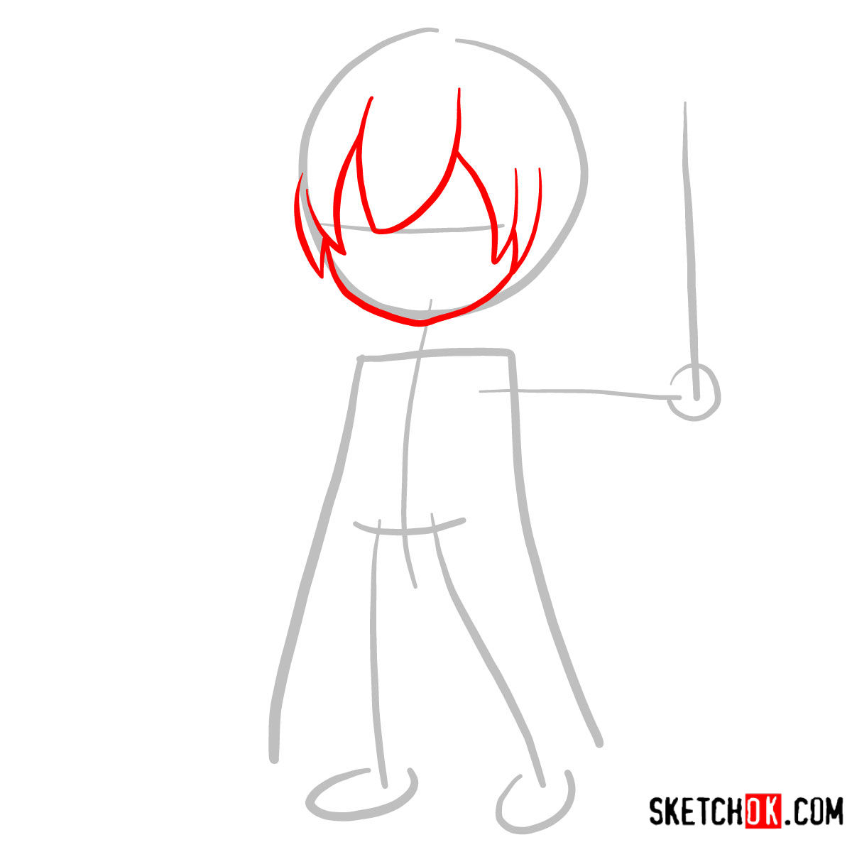How to draw Kirito chibi | Sword art Online - step 02