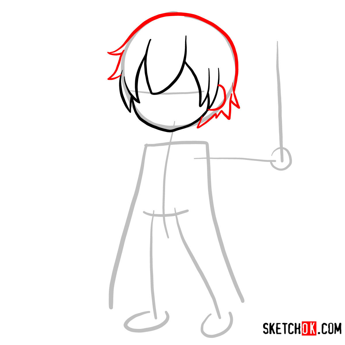 How to draw Kirito chibi | Sword art Online - step 03