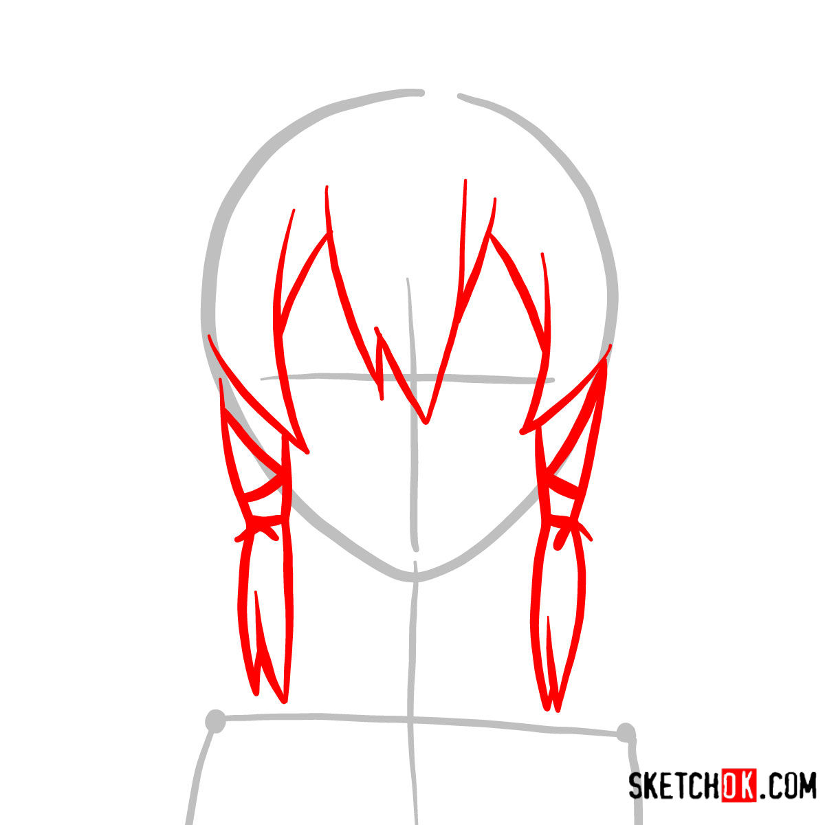 How to draw Sinon's face | Sword art Online - step 02