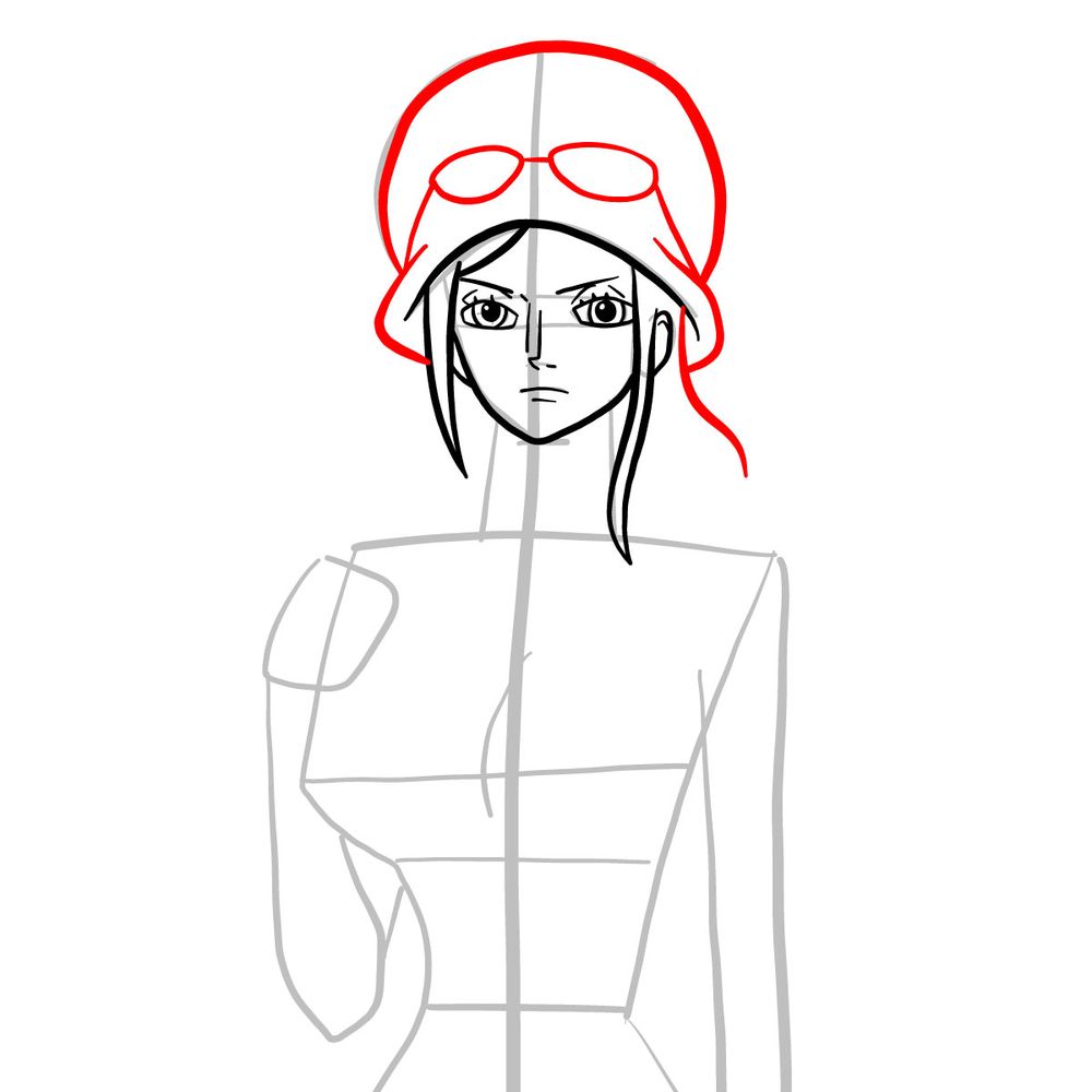 How to draw Nico Robin | One Piece - step 06