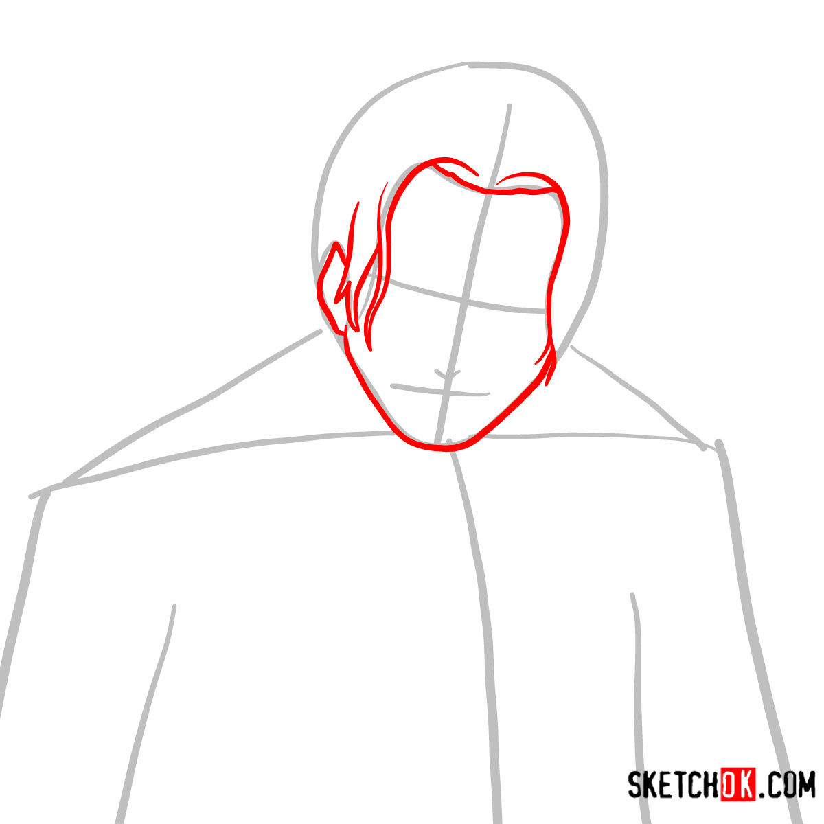 How to draw Shanks | One Piece - step 03