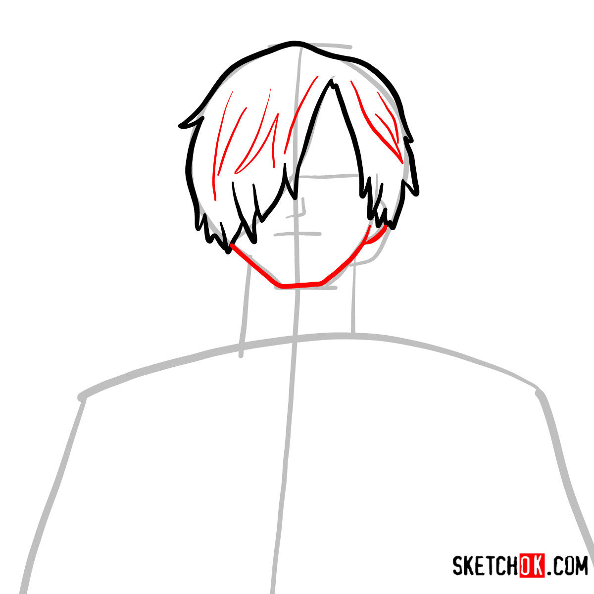 How to draw Sanji | One Piece - step 04