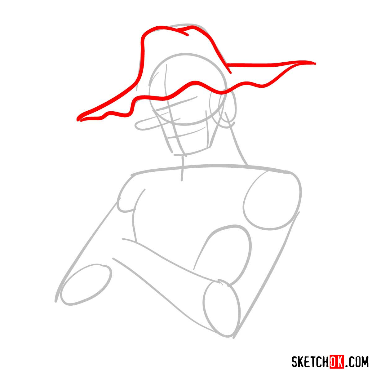 How to draw Usopp from One Piece - step 03