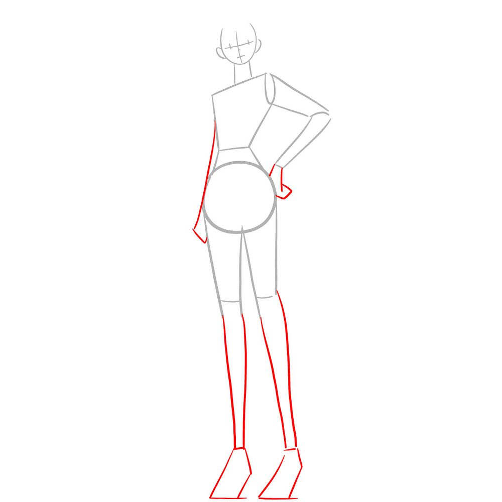 How to draw Nami full body - step 03
