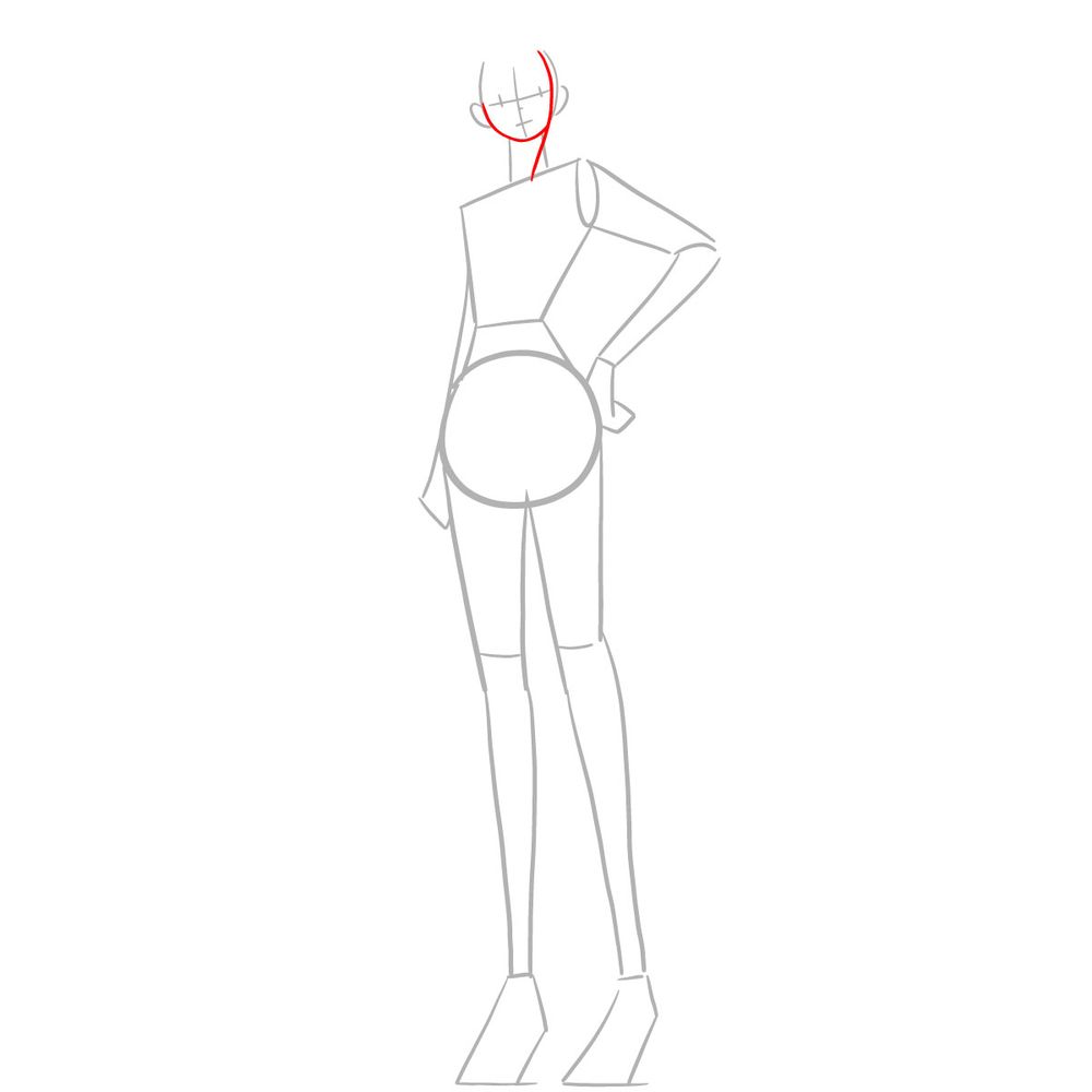 How to draw Nami full body - step 04