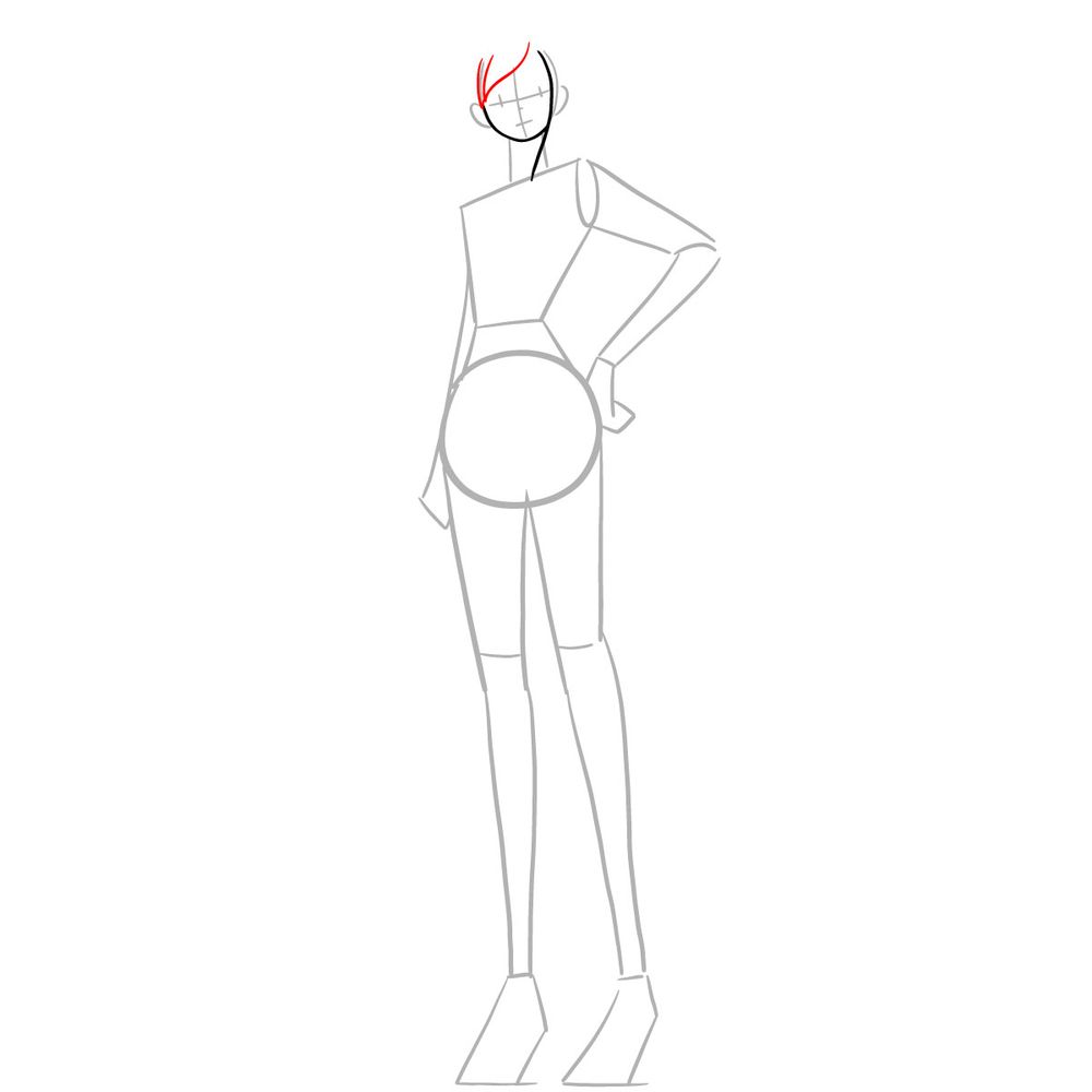 How to draw Nami full body - step 05