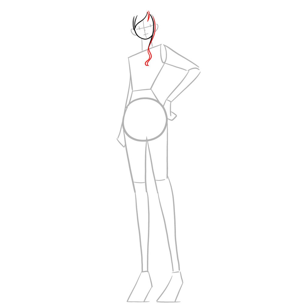 How to draw Nami full body - step 06