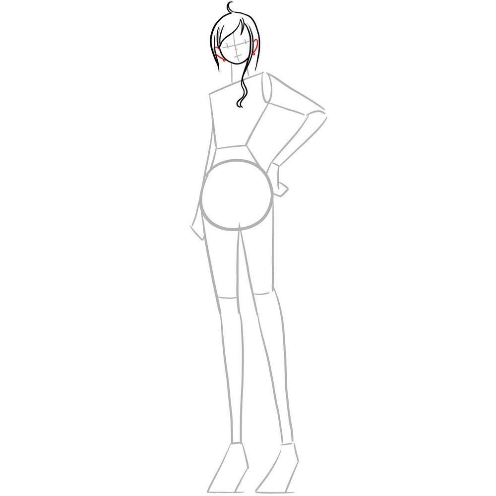 How to draw Nami full body - step 08