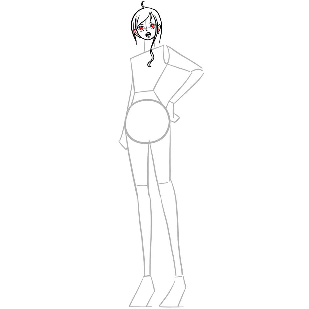 How to draw Nami full body - step 12