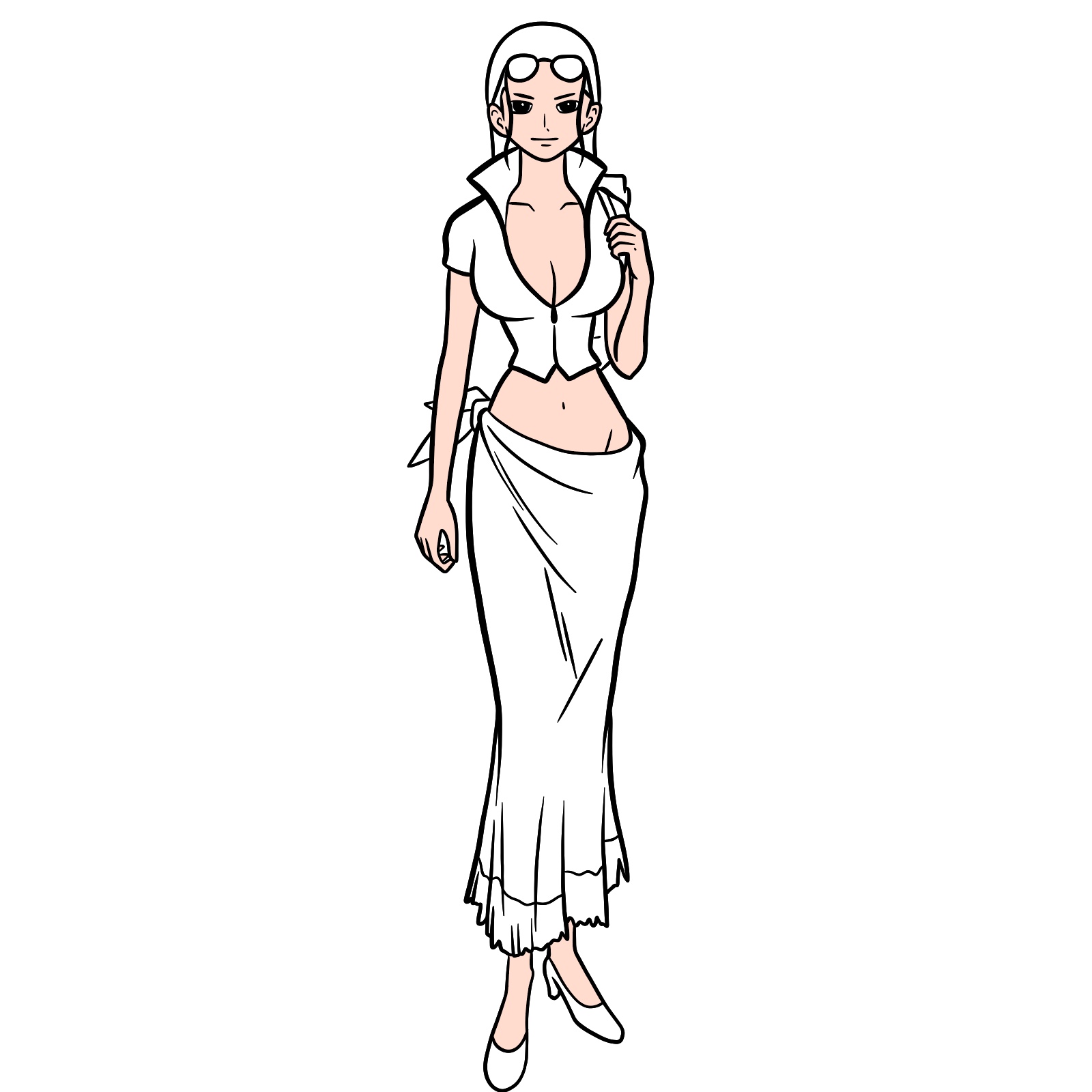 How to draw Nico Robin in full growth - step 31