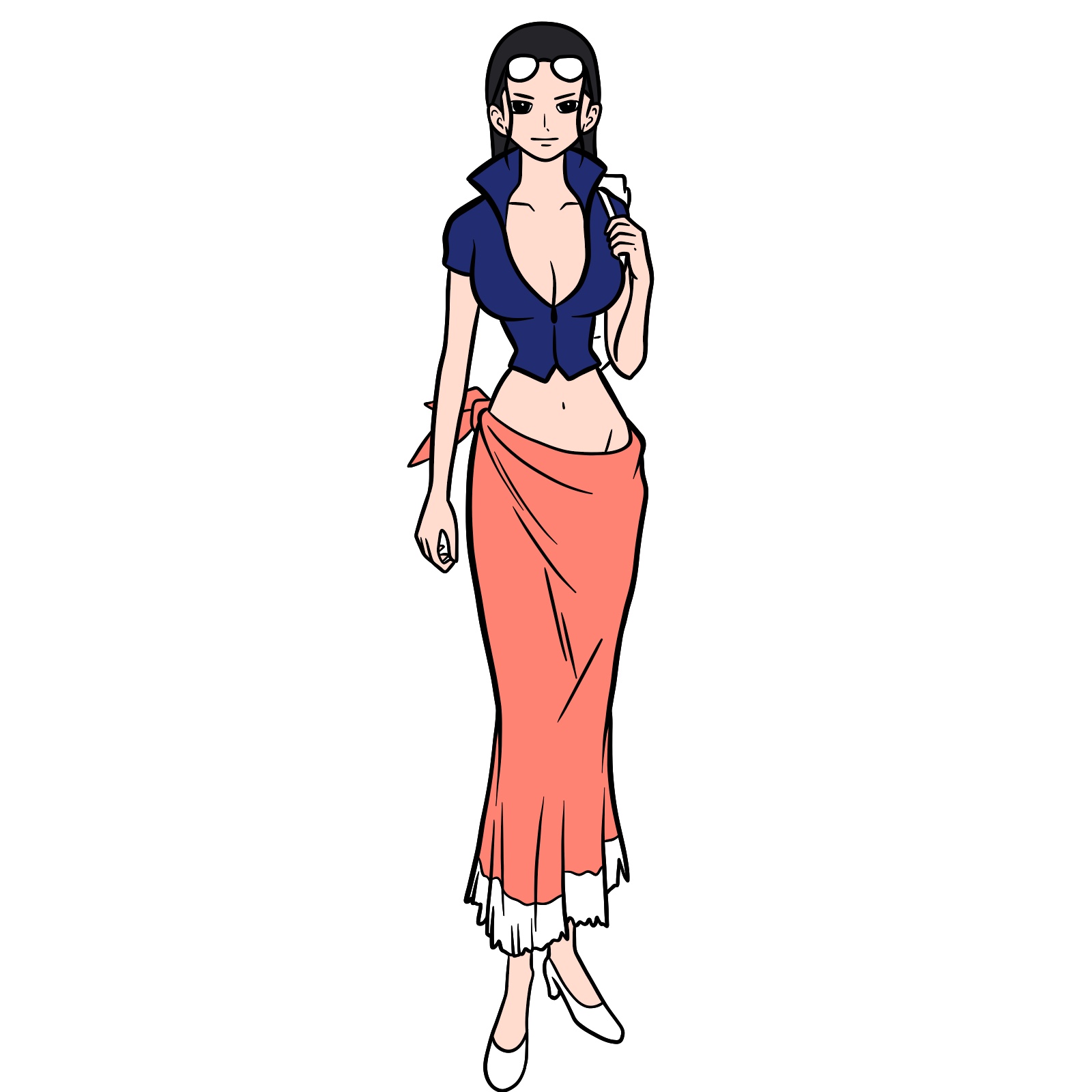 How to draw Nico Robin in full growth - step 32