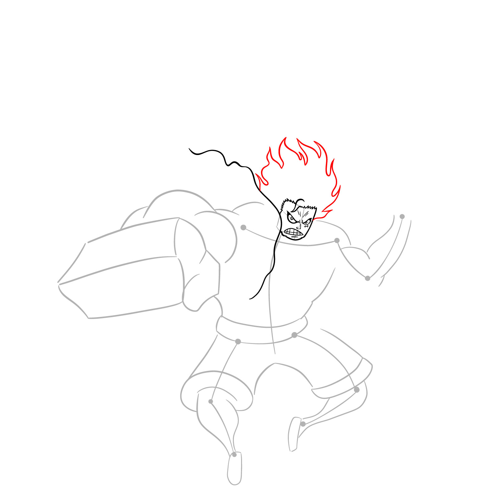 How to draw Fourth Gear Luffy Snakeman - step 11