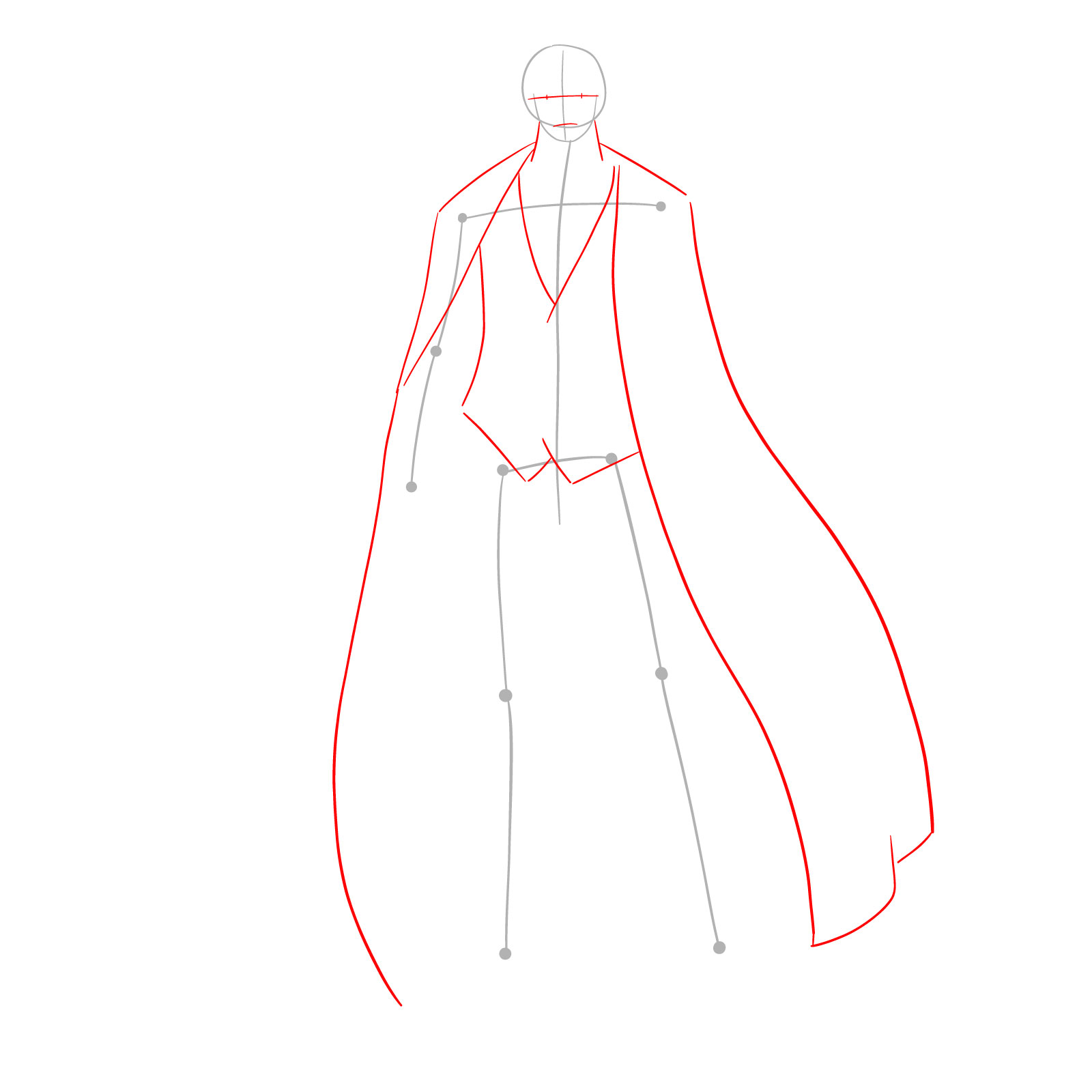 How to Draw Shanks full body - step 02