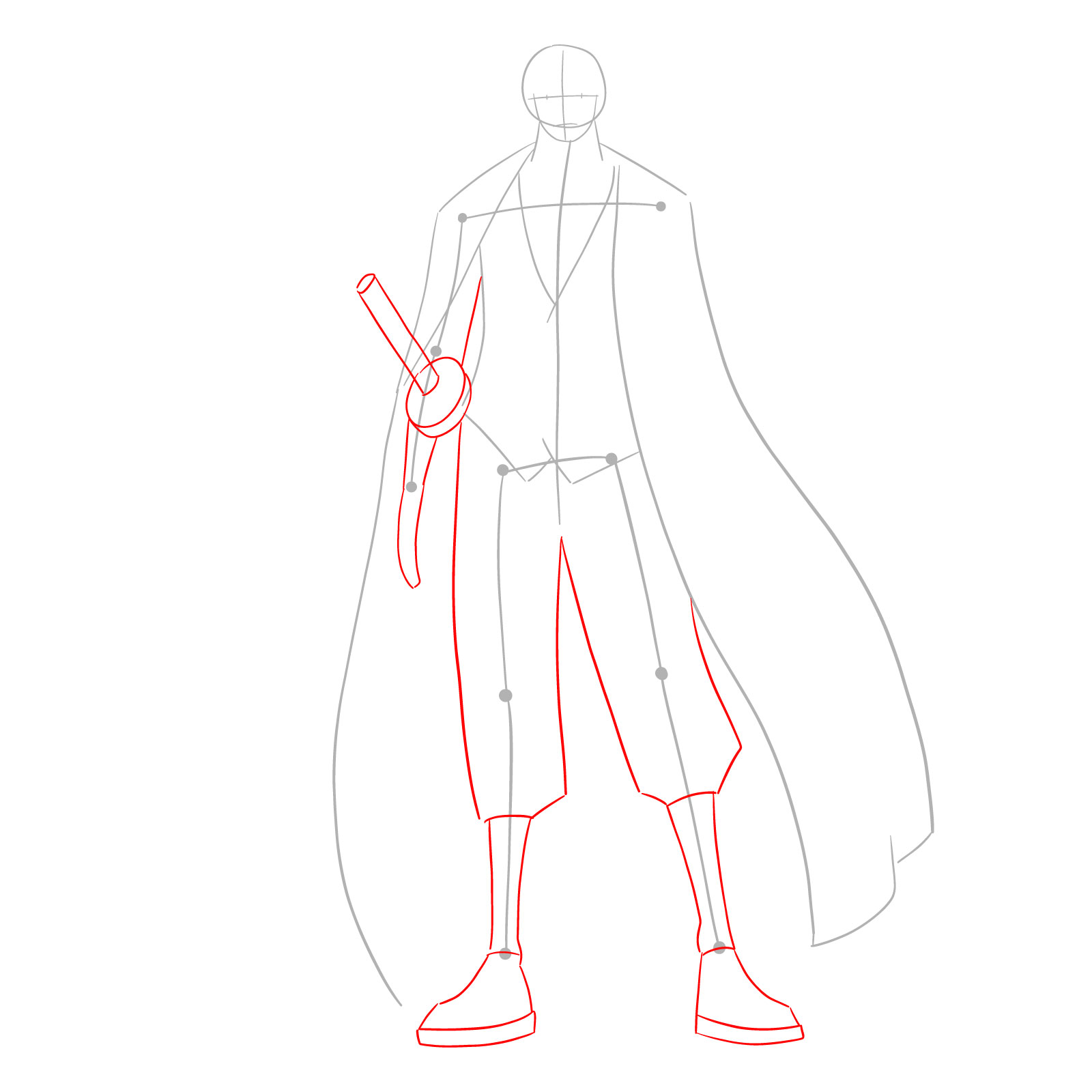 How to Draw Shanks full body - step 03