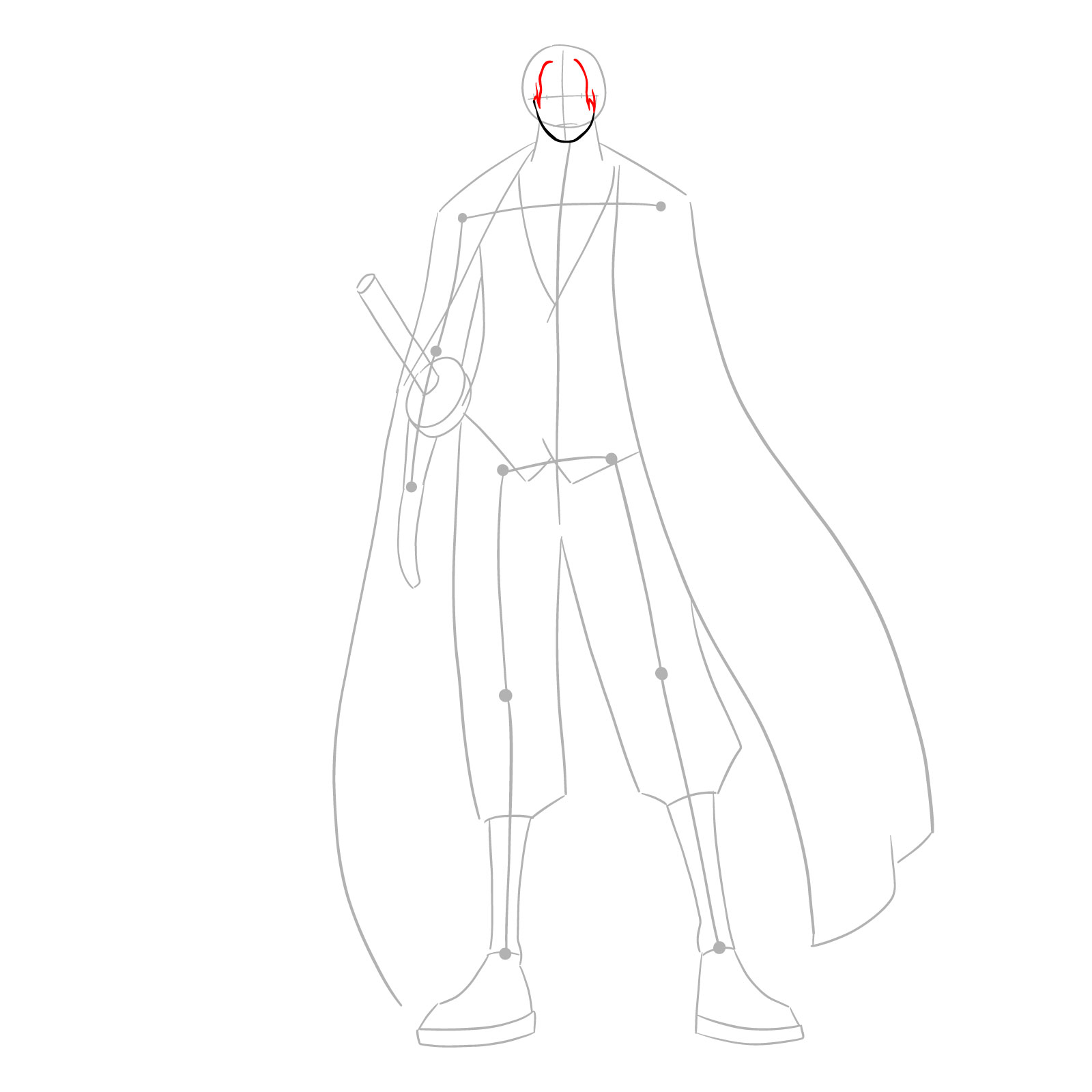 How to Draw Shanks full body - step 05