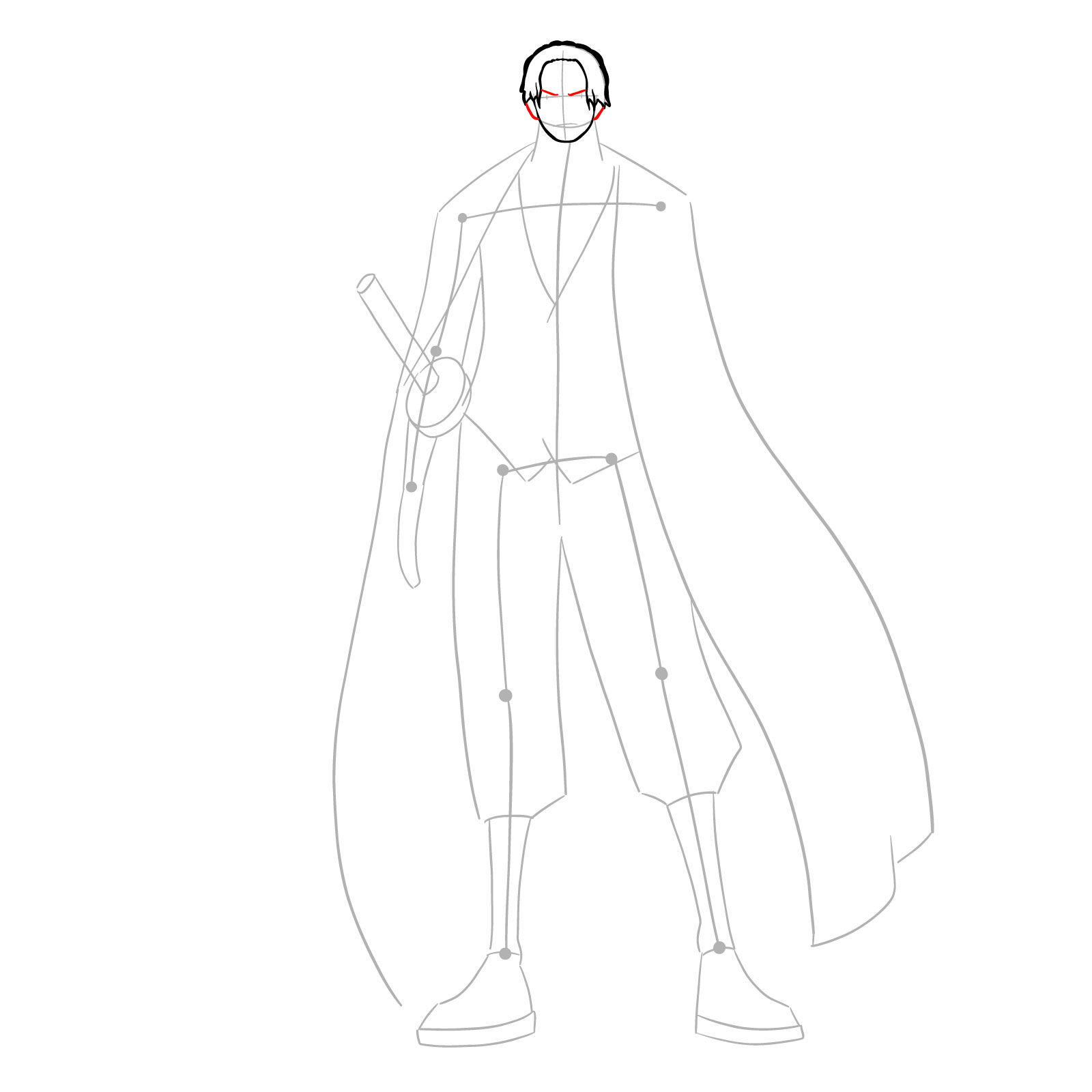 How to Draw Shanks full body - step 07