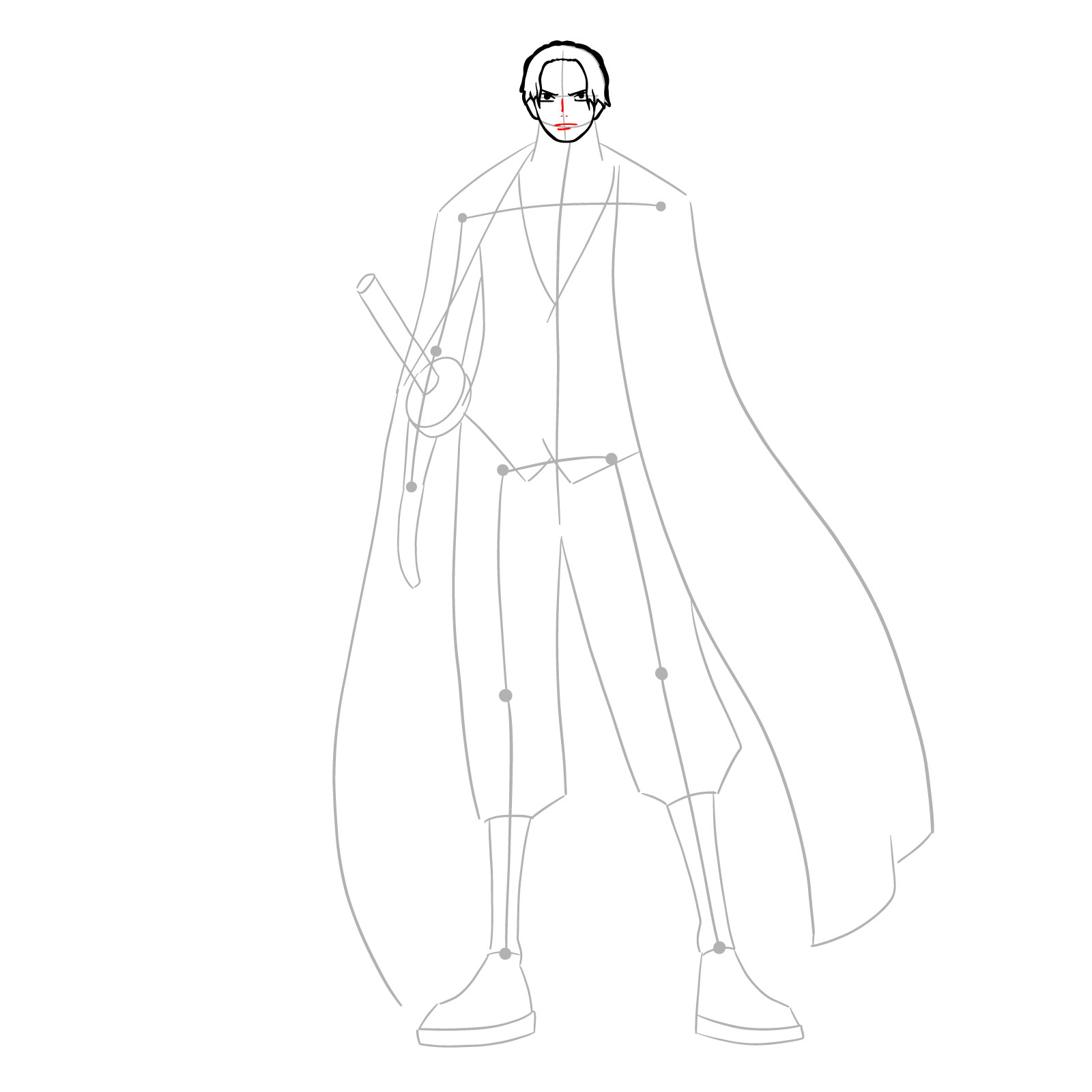 How to Draw Shanks full body - step 09