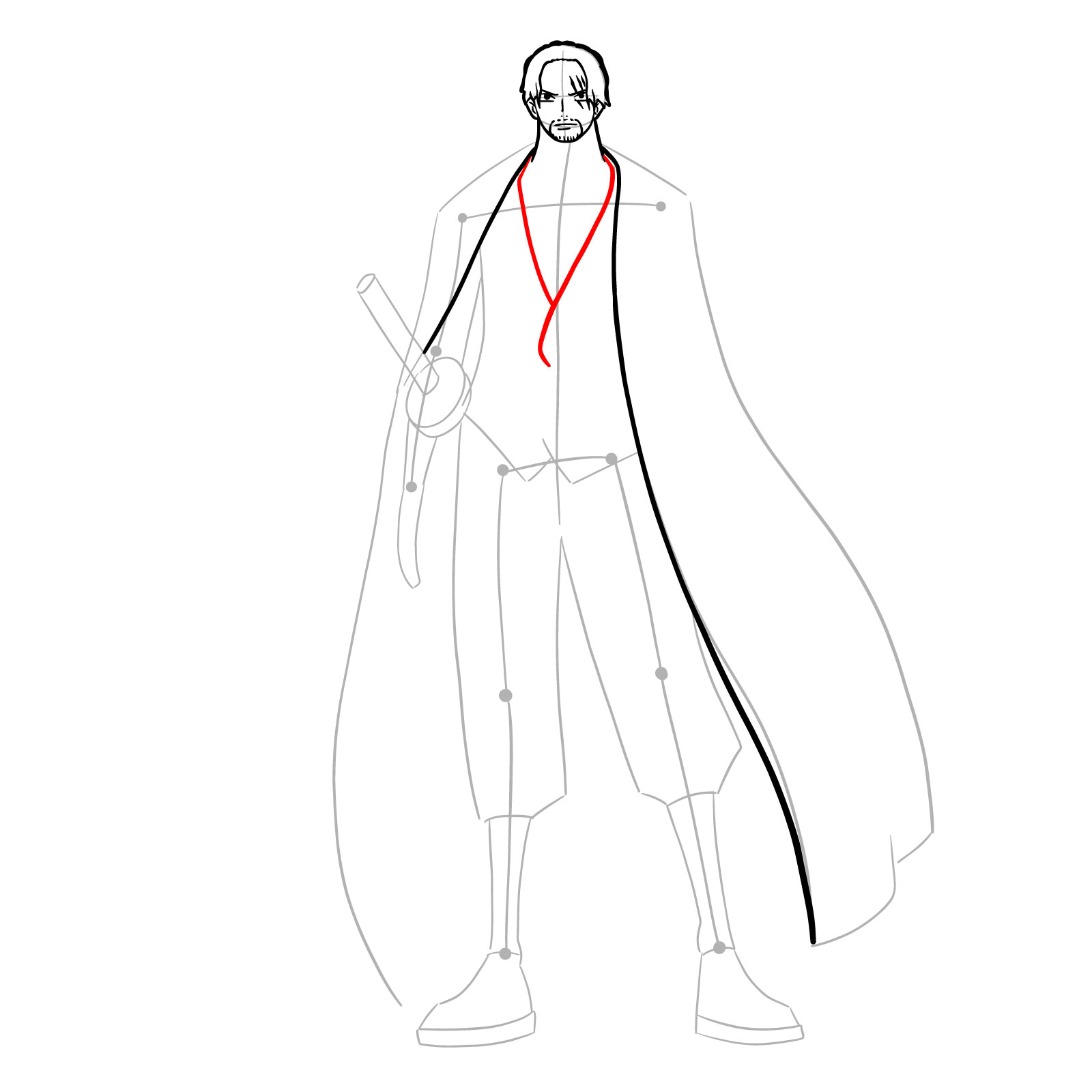 How to Draw Shanks full body - step 13