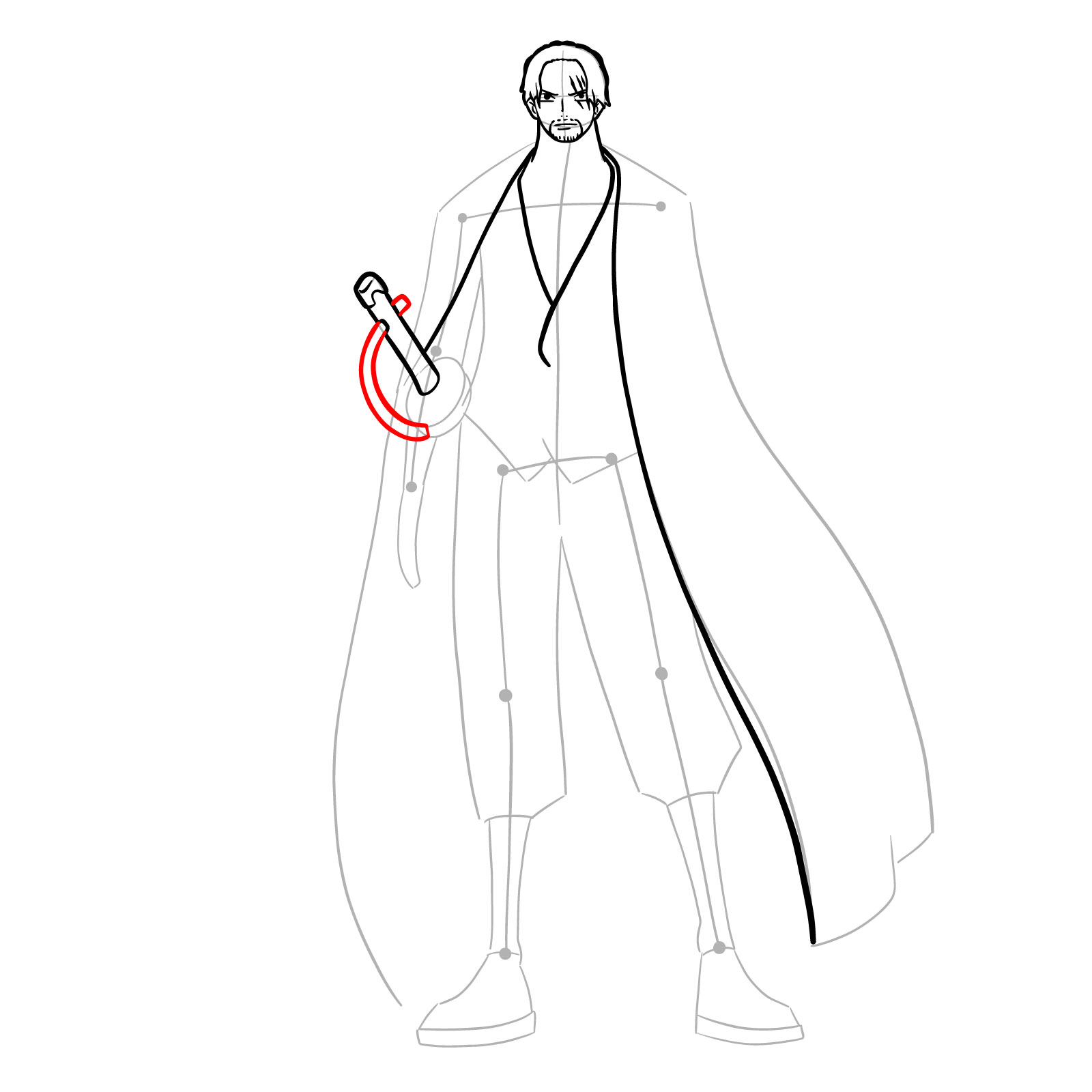 How to Draw Shanks full body - step 15