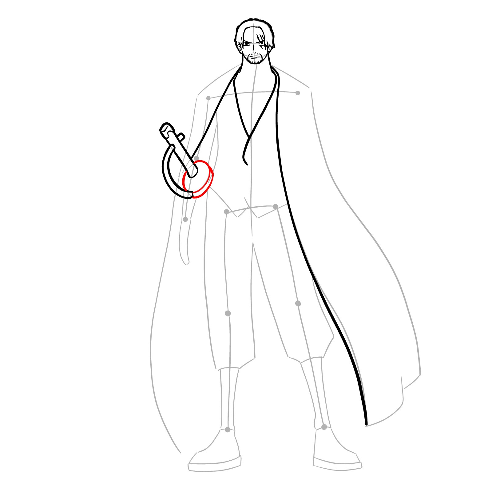 How to Draw Shanks full body - step 16
