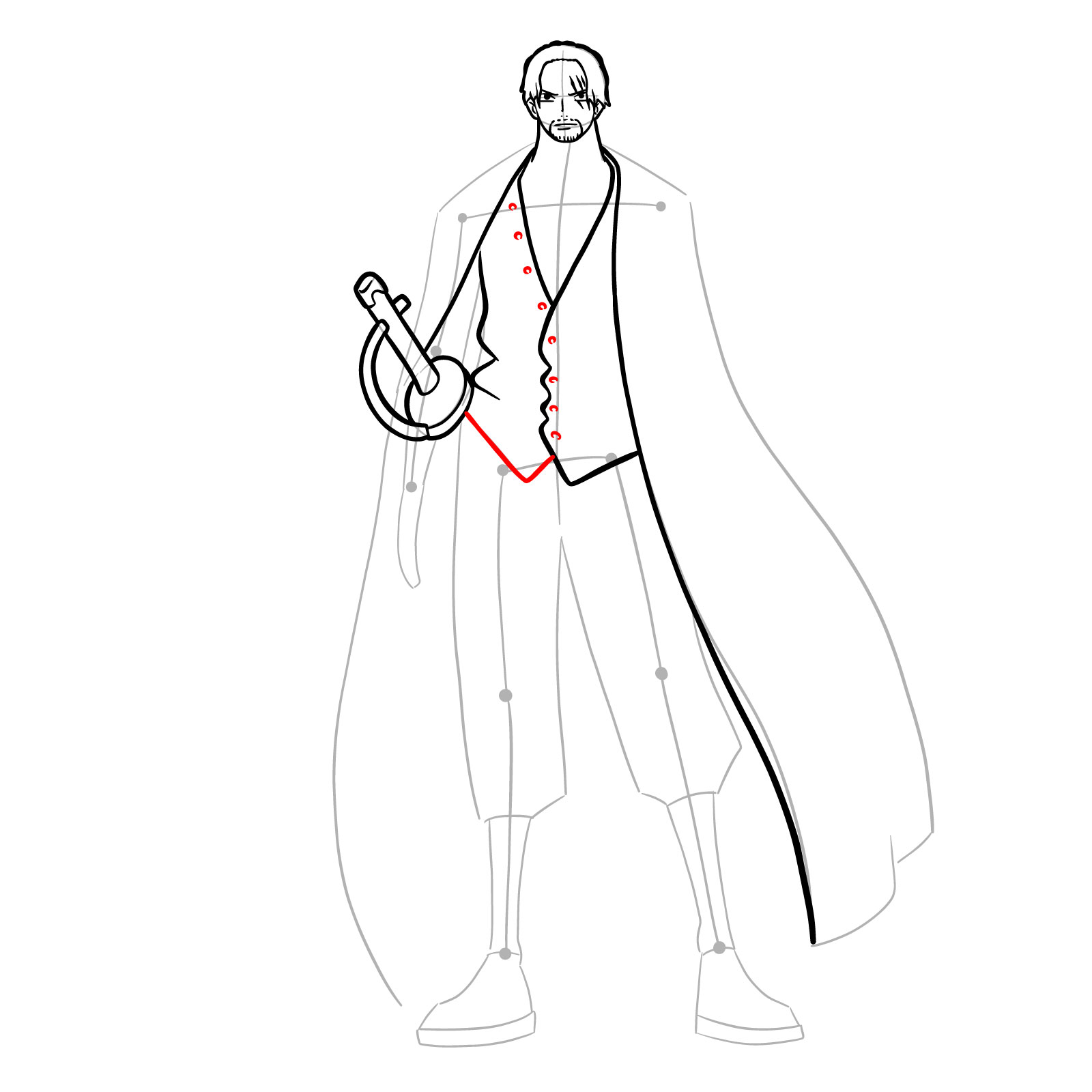 How to Draw Shanks full body - step 18