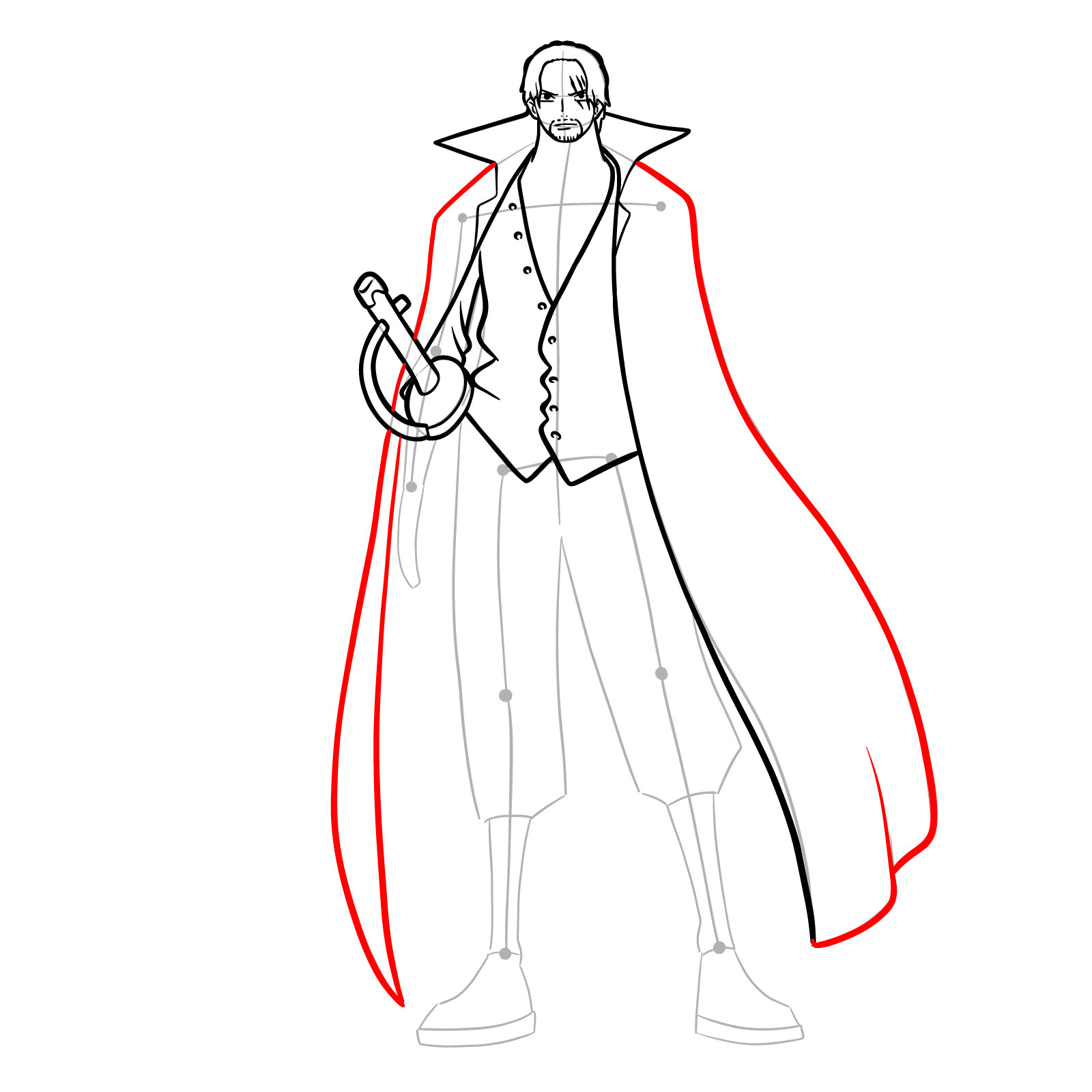 How to Draw Shanks full body - step 21