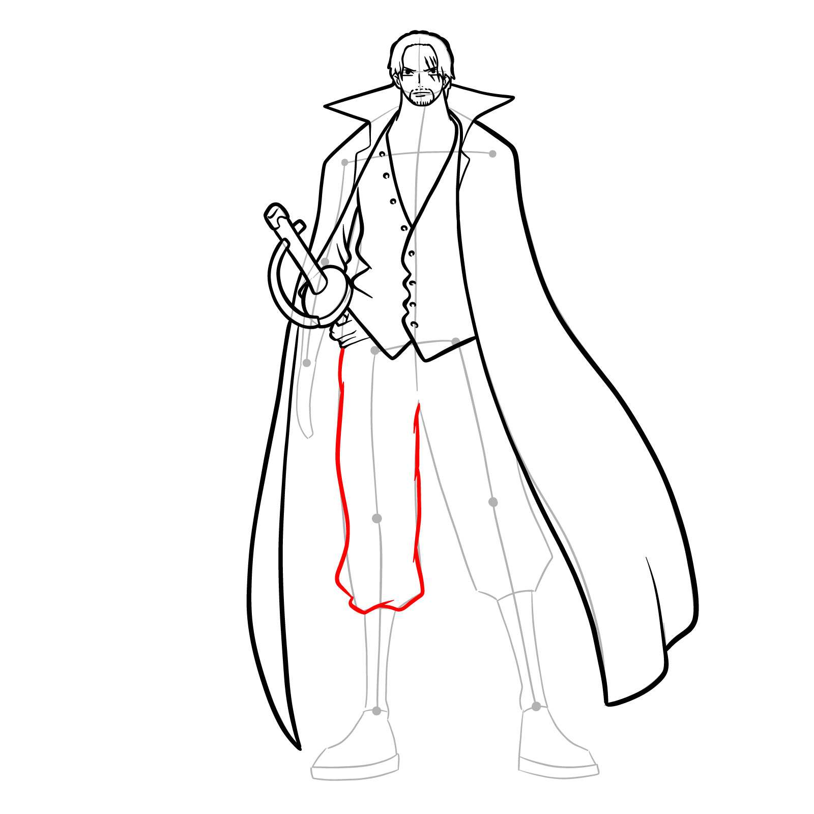 How to Draw Shanks full body - step 23