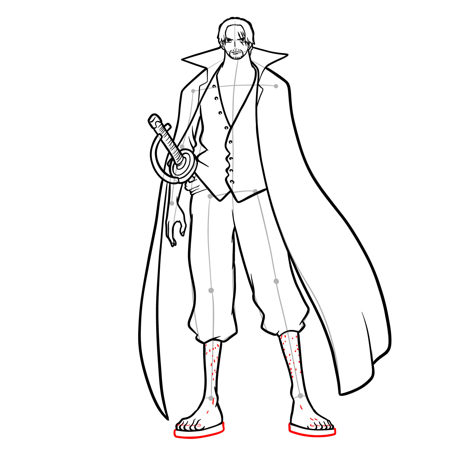 How to Draw Shanks full body - step 29