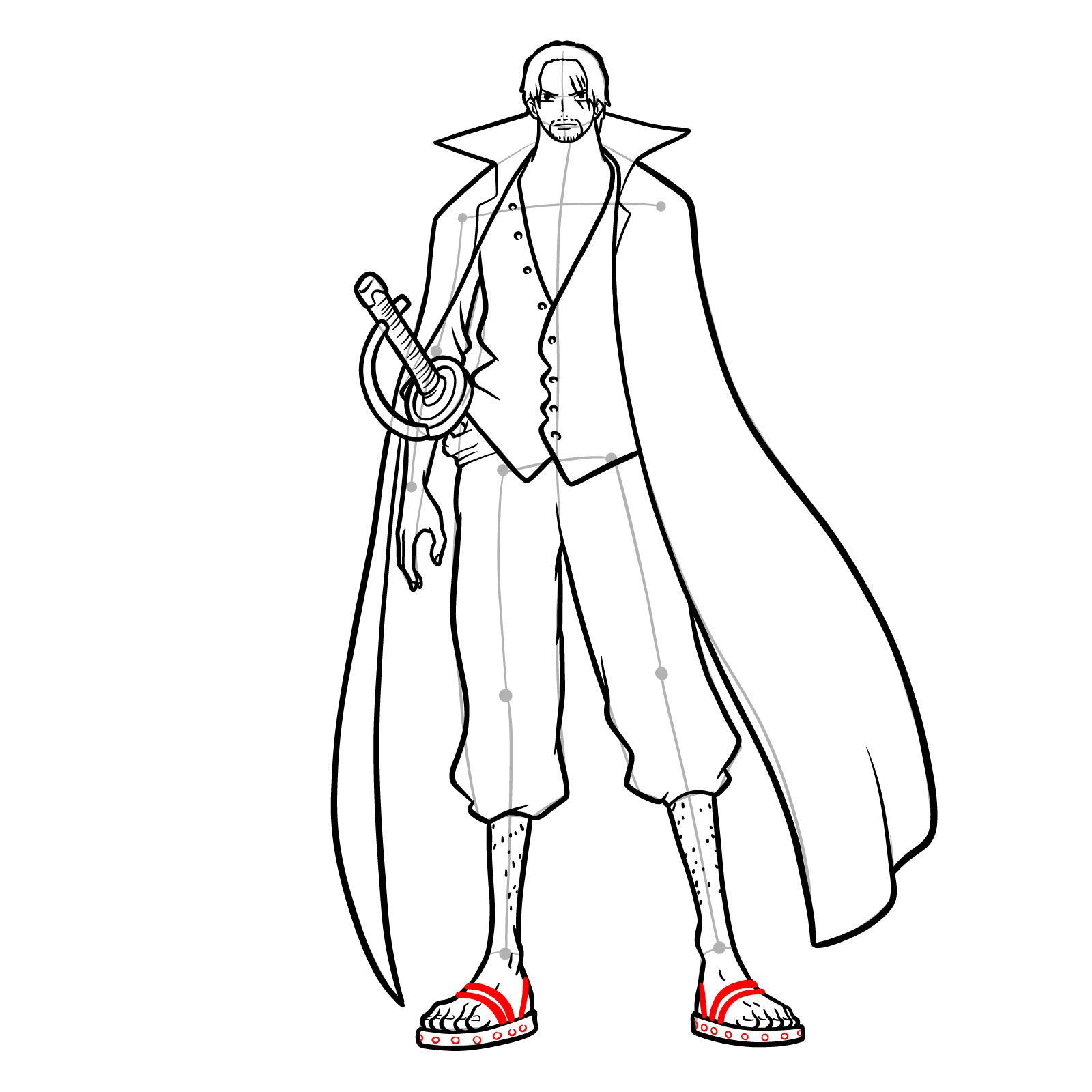 How to Draw Shanks full body - step 30