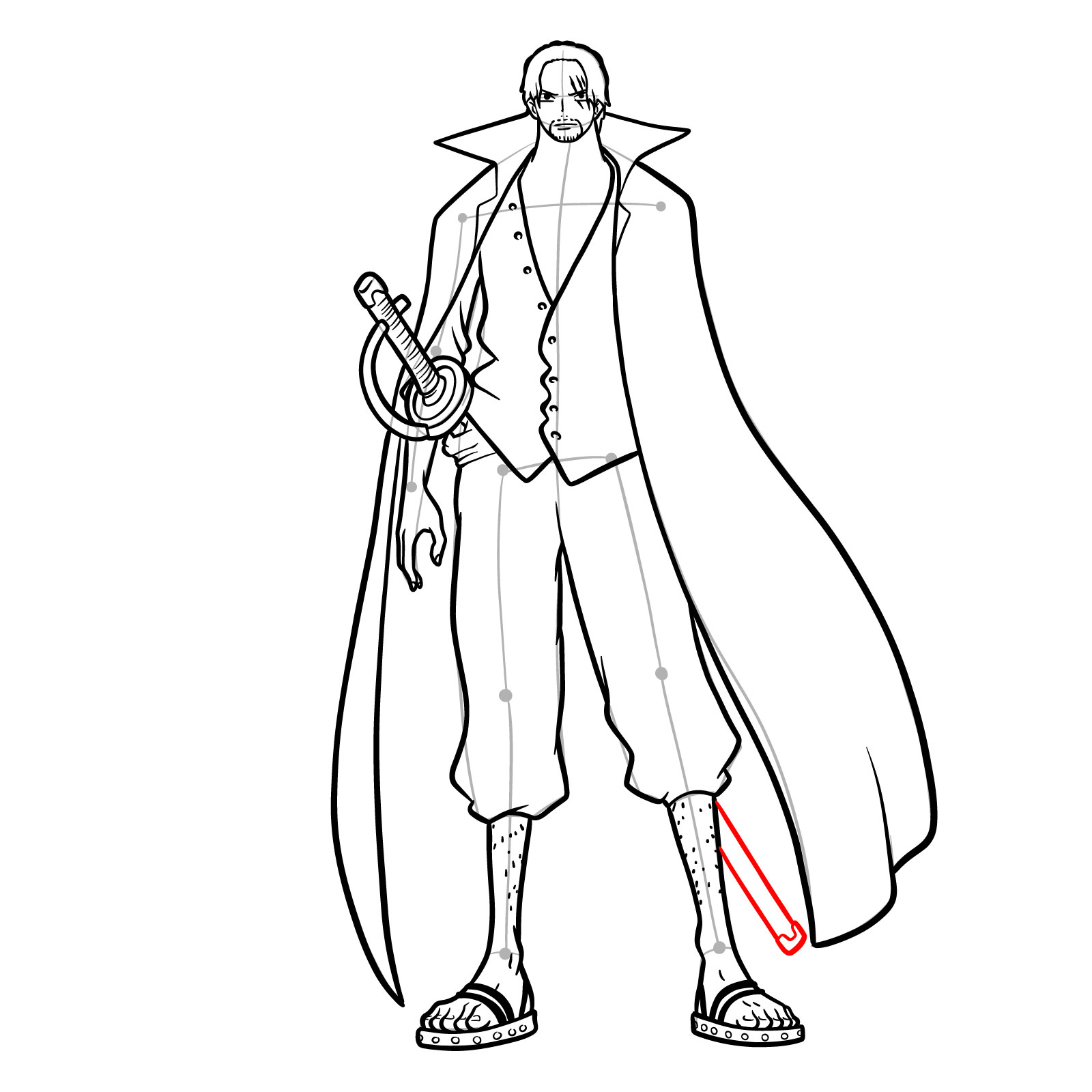 How to Draw Shanks full body - step 31