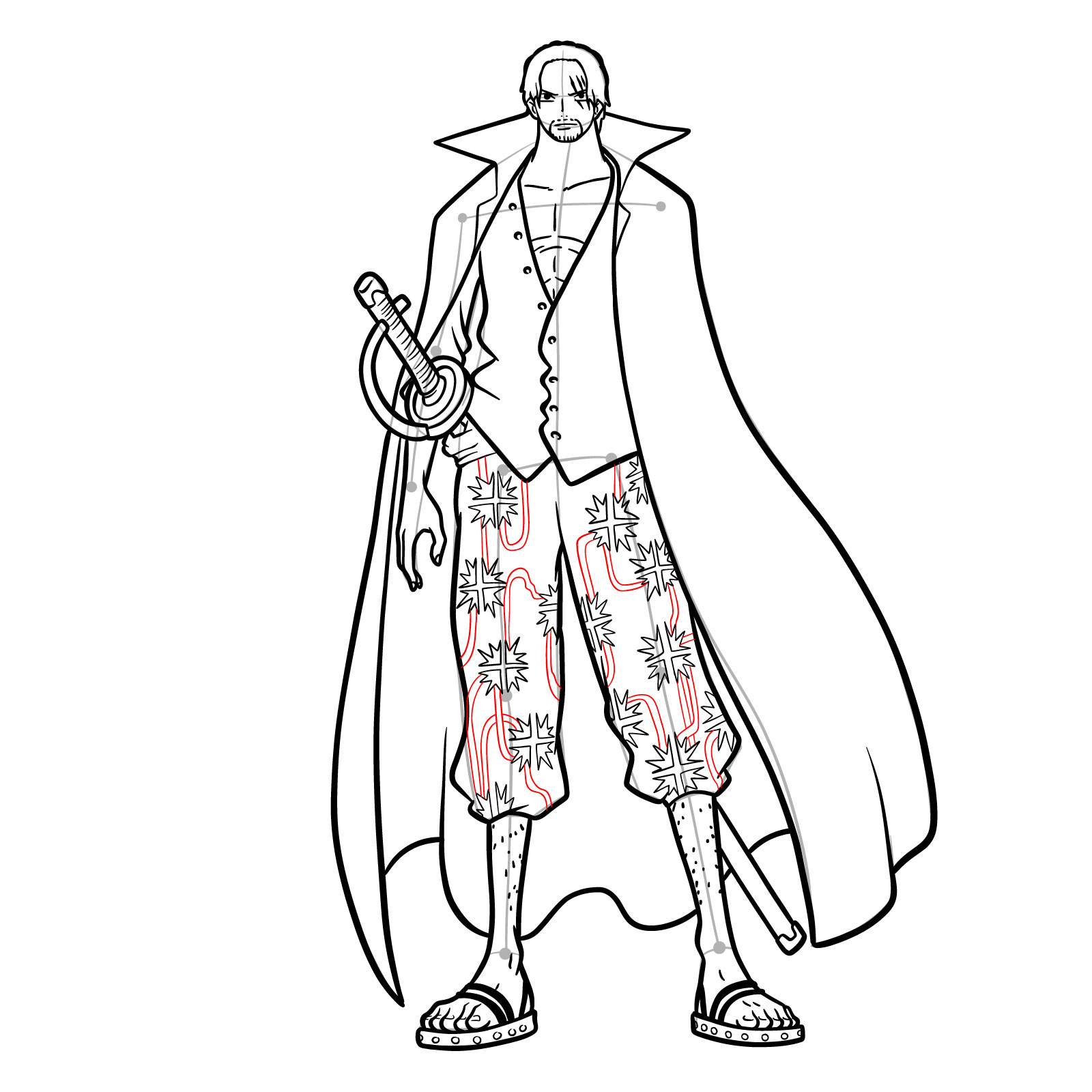 How to Draw Shanks full body - step 35