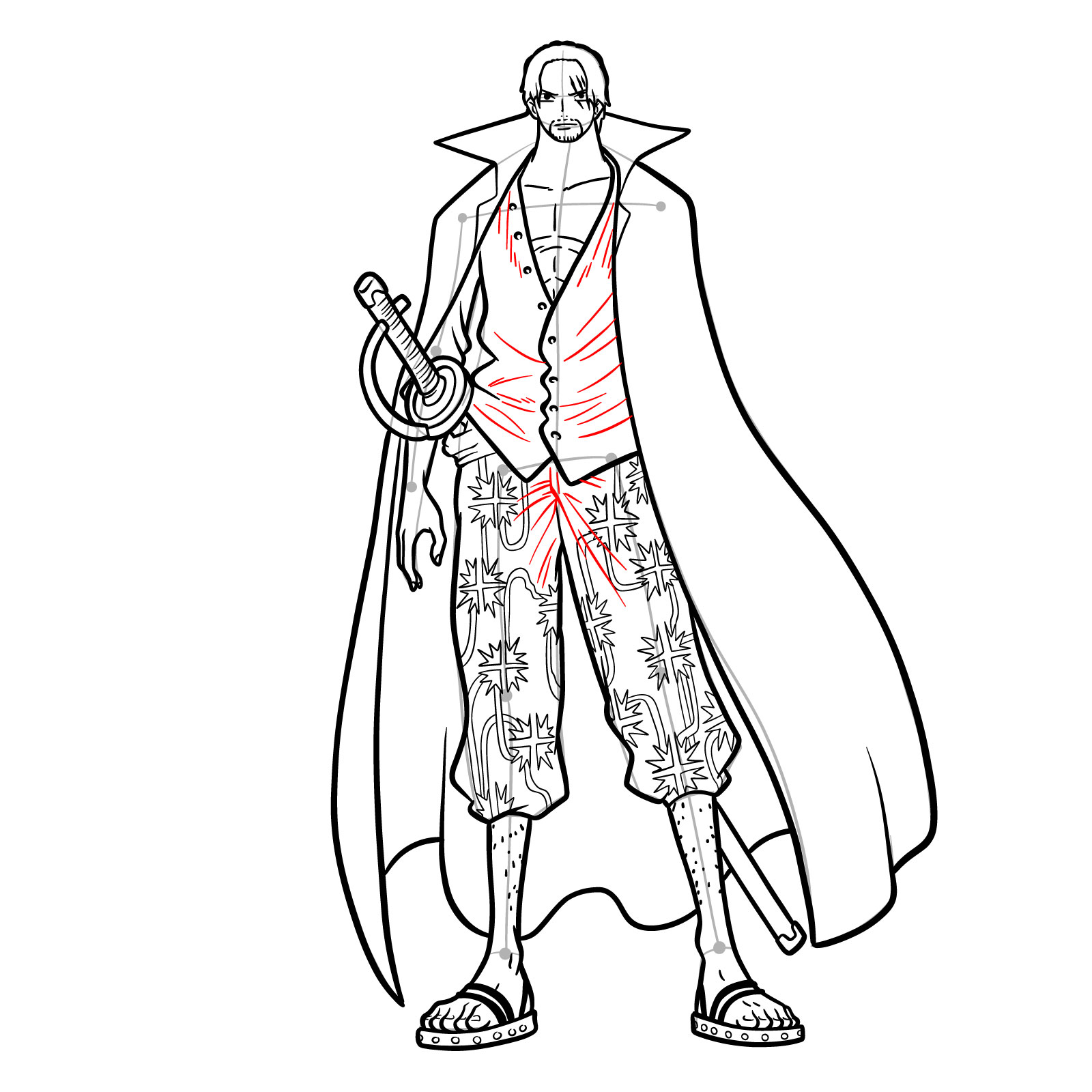 How to Draw Shanks full body - step 36