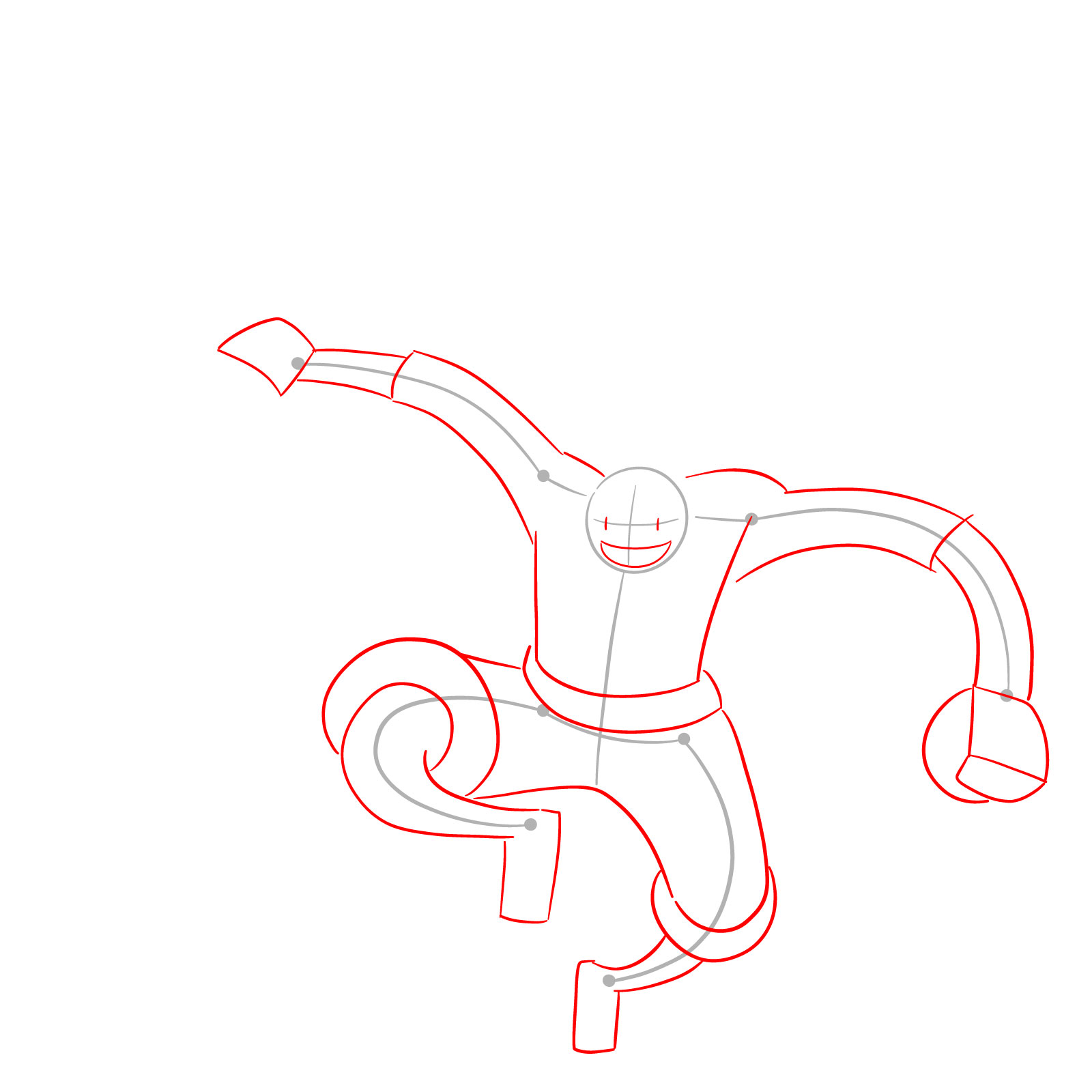 How to Draw Luffy in Gear 5 Using Gomu Gomu no Kaminari - step 02