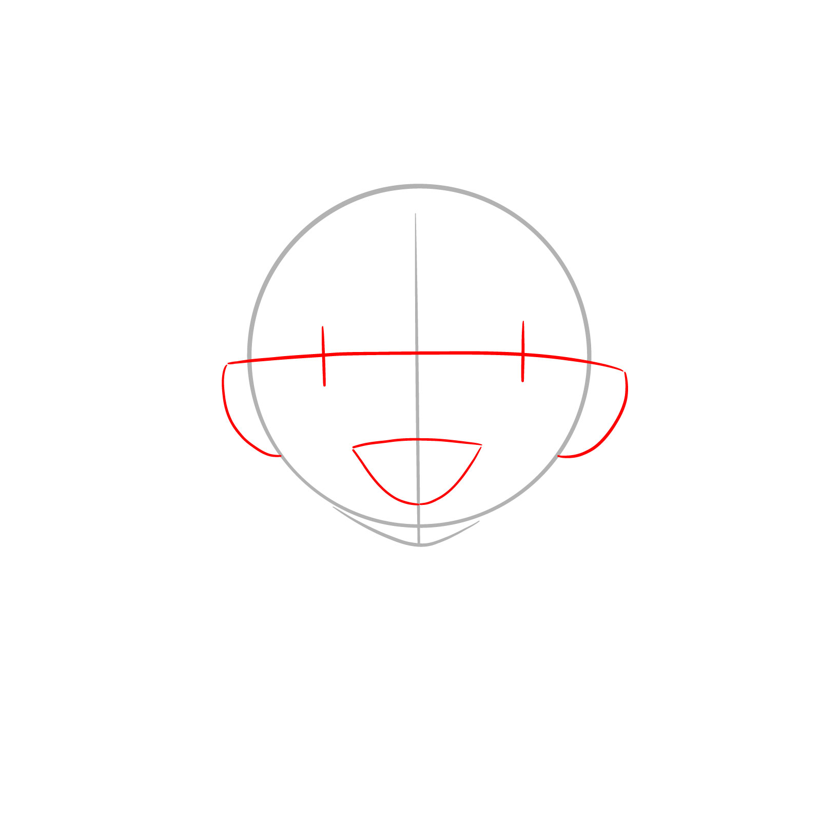 How to Draw Nami’s Face - step 02