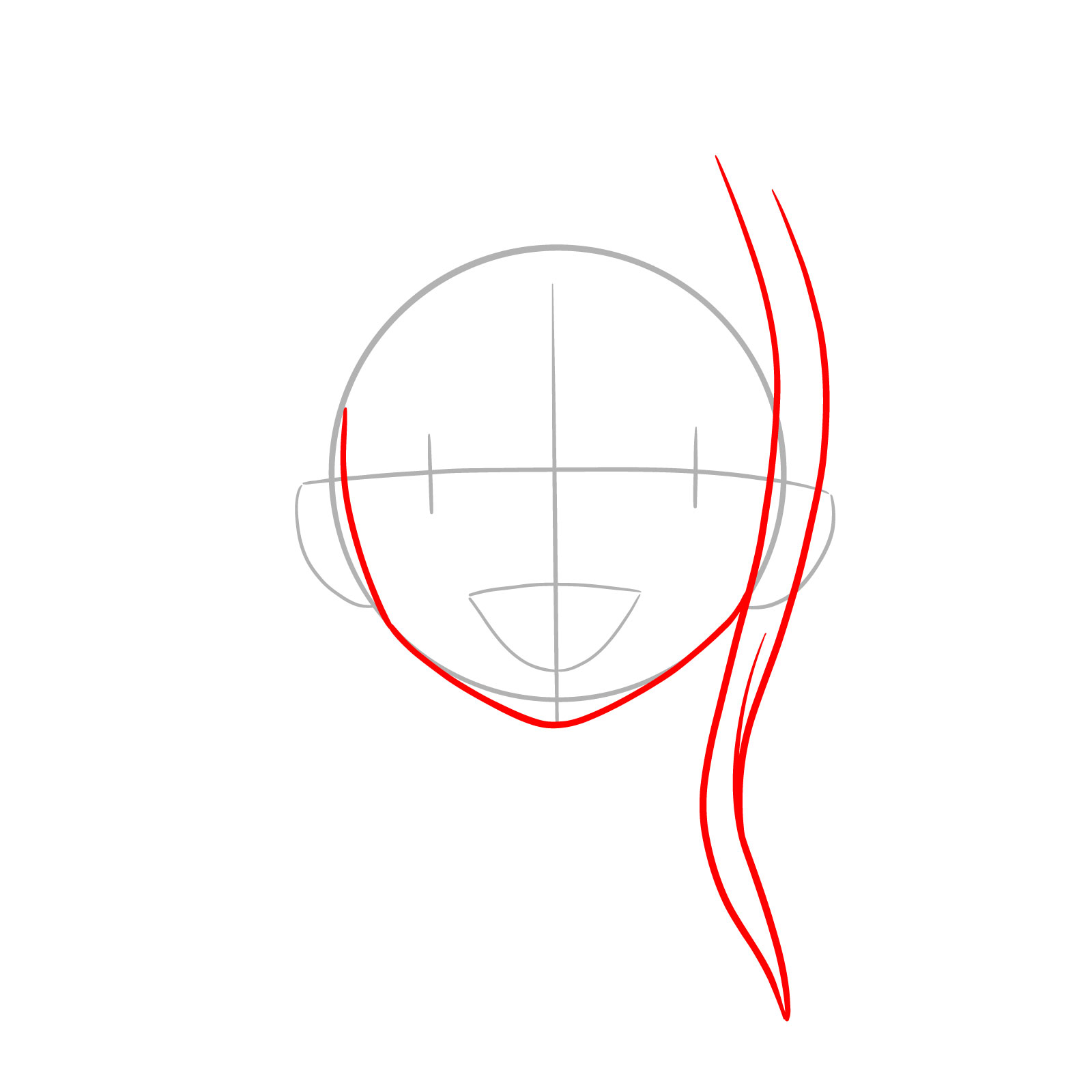 How to Draw Nami’s Face - step 03