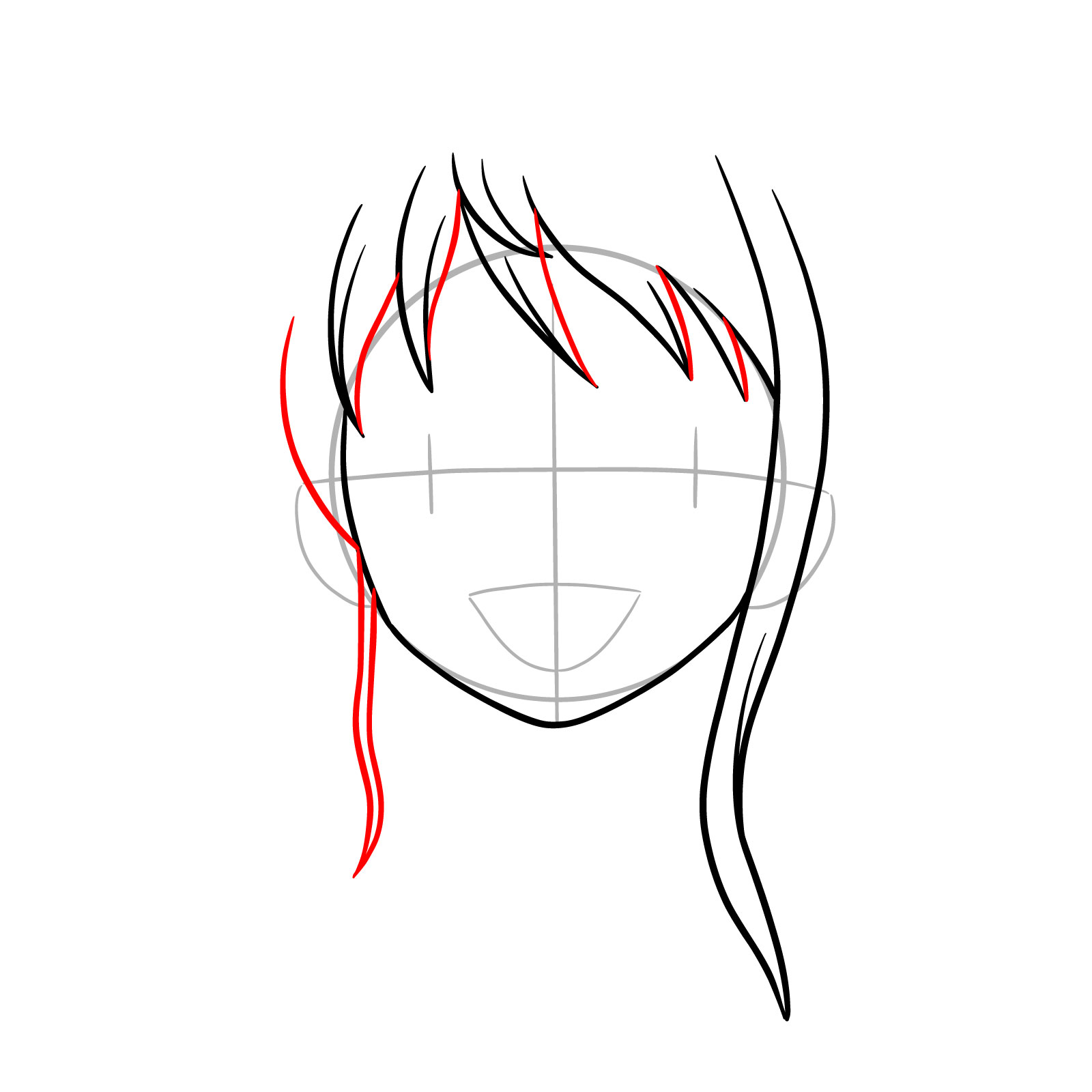How to Draw Nami’s Face - step 05