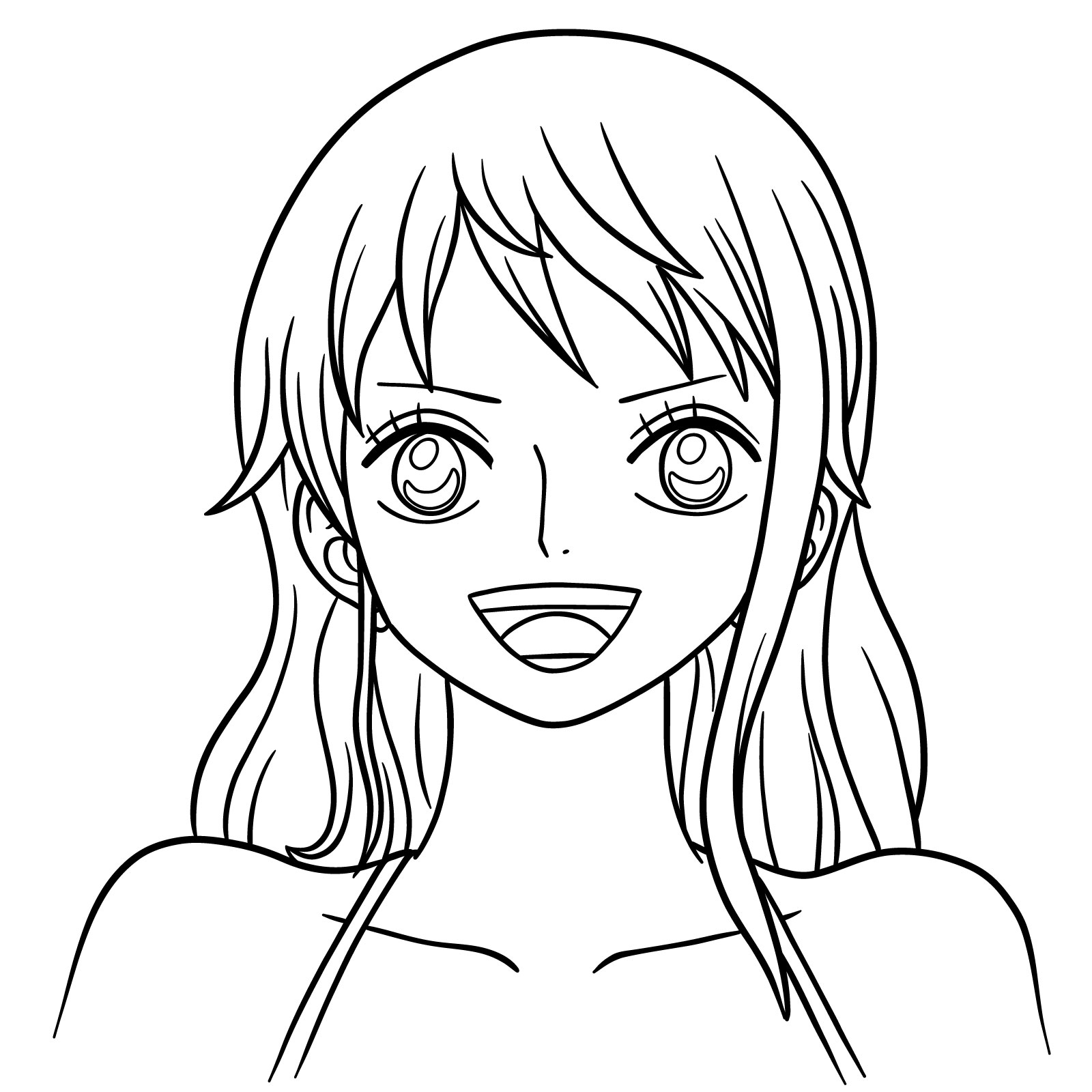 How to Draw Nami’s Face - step 17