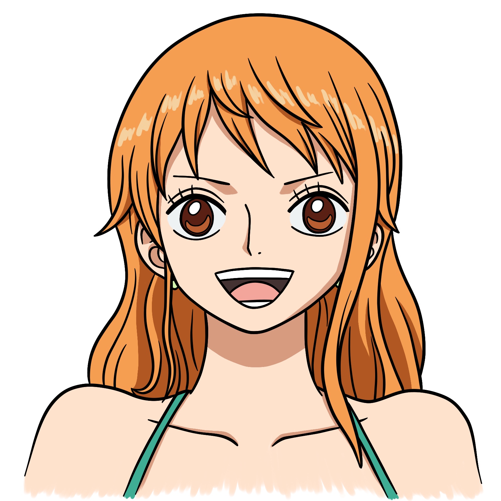 How to Draw Nami’s Face - final step
