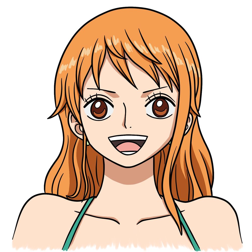 How to Draw Nami’s Face: One Piece Anime Nami Drawing