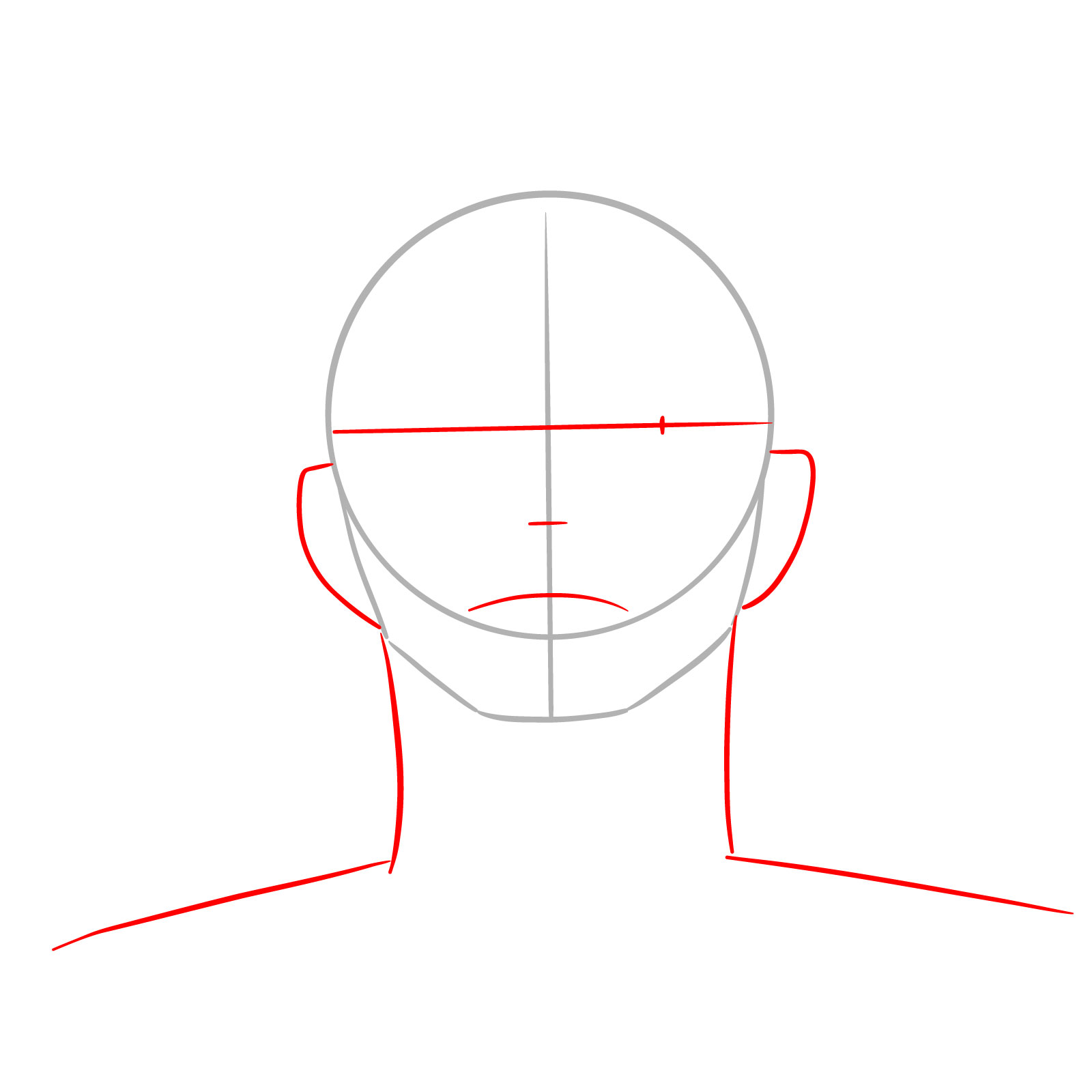 How to Draw Sanji’s Face - step 02