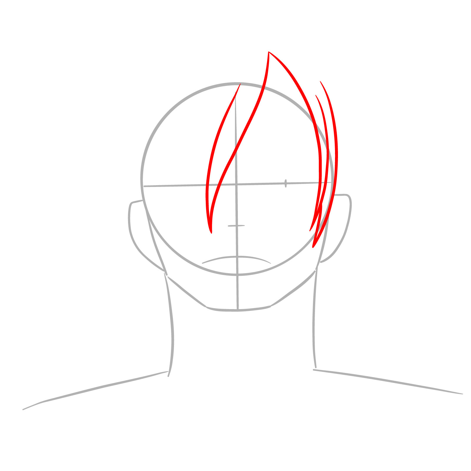 How to Draw Sanji’s Face - step 03