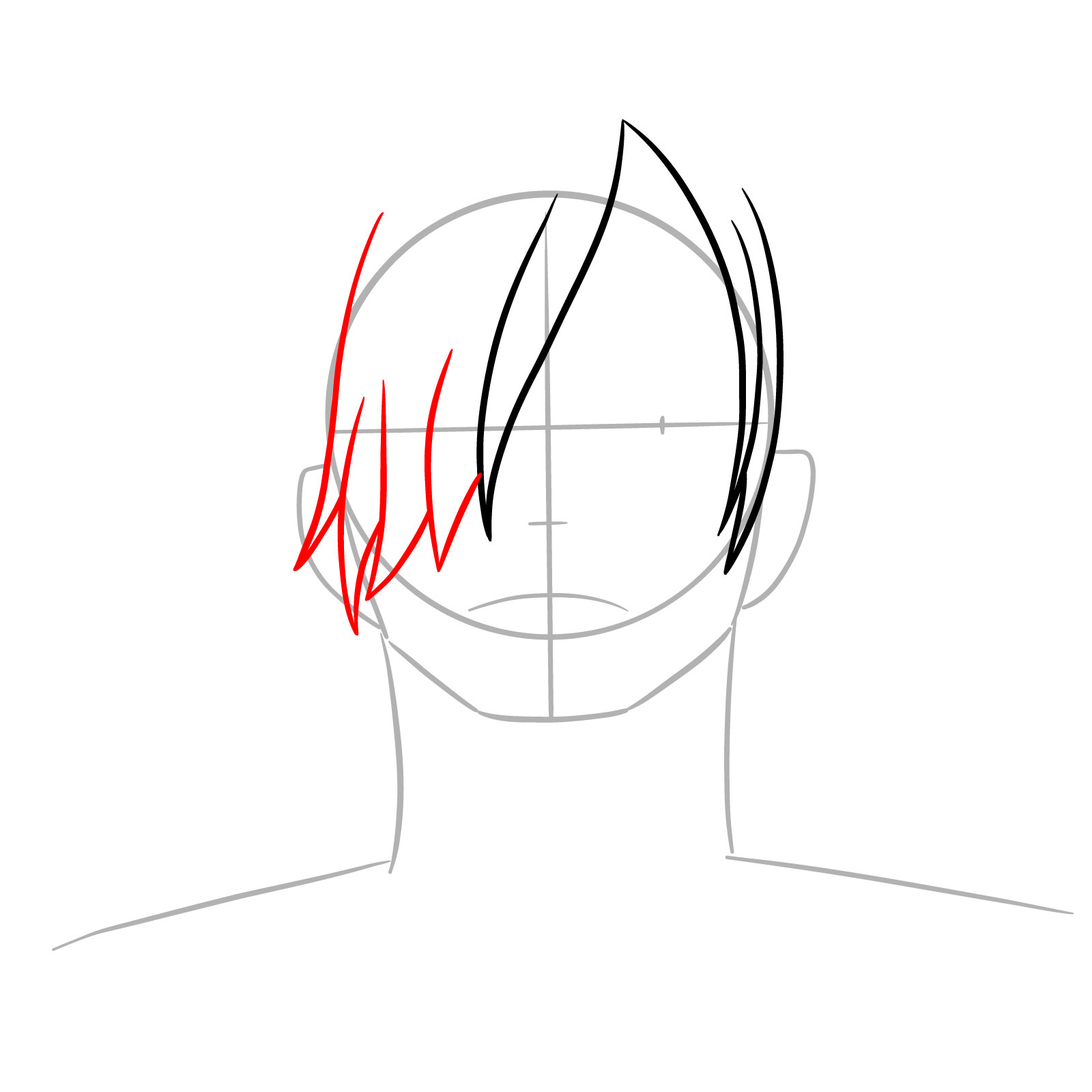 How to Draw Sanji’s Face - step 04
