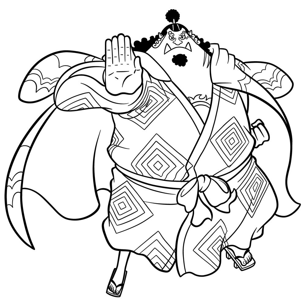 How to Draw Jinbe, the Helmsman of the Straw Hat Pirates