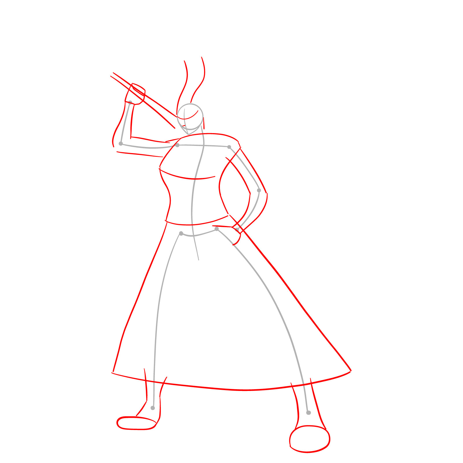 How to Draw Yamato Zoan Form from One Piece - step 02