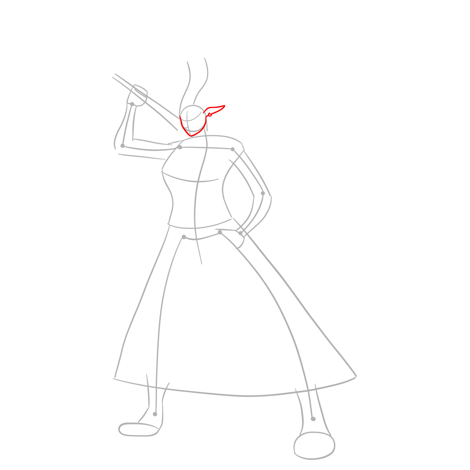 How to Draw Yamato Zoan Form from One Piece - step 03