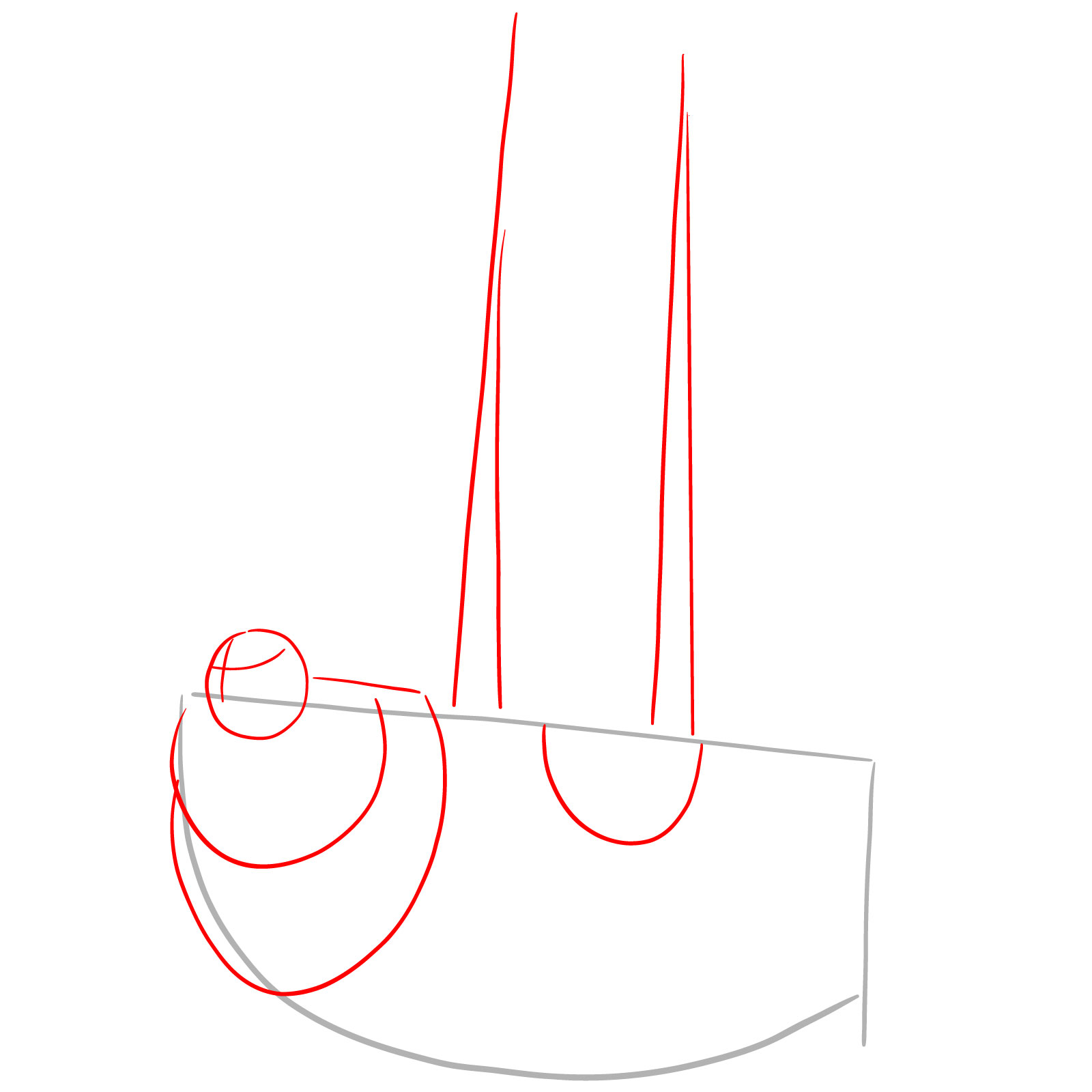 How to Draw the Thousand Sunny Ship from One Piece - step 02