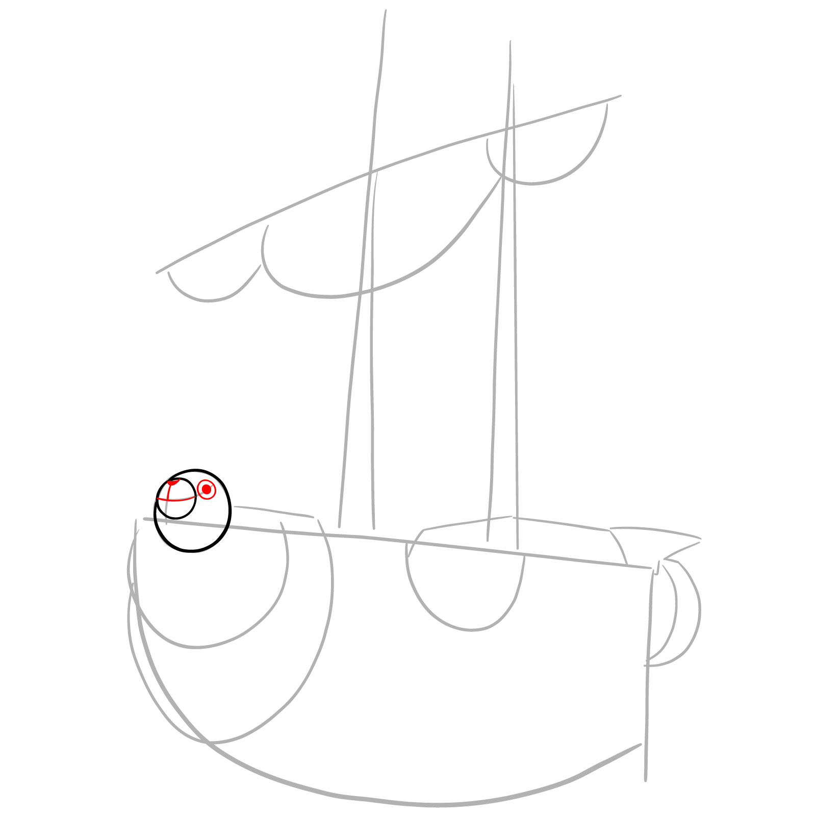 How to Draw the Thousand Sunny Ship from One Piece - step 06
