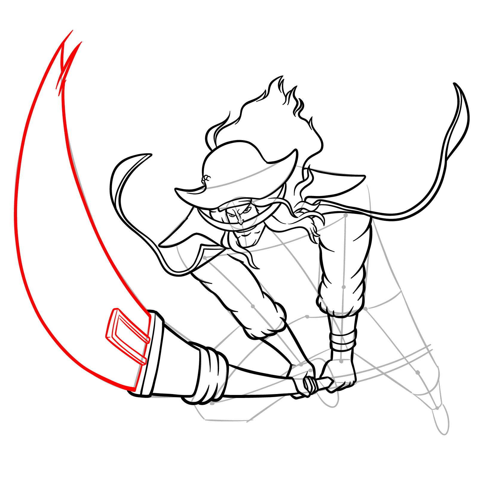 How to Draw Edward Newgate from One Piece - step 16