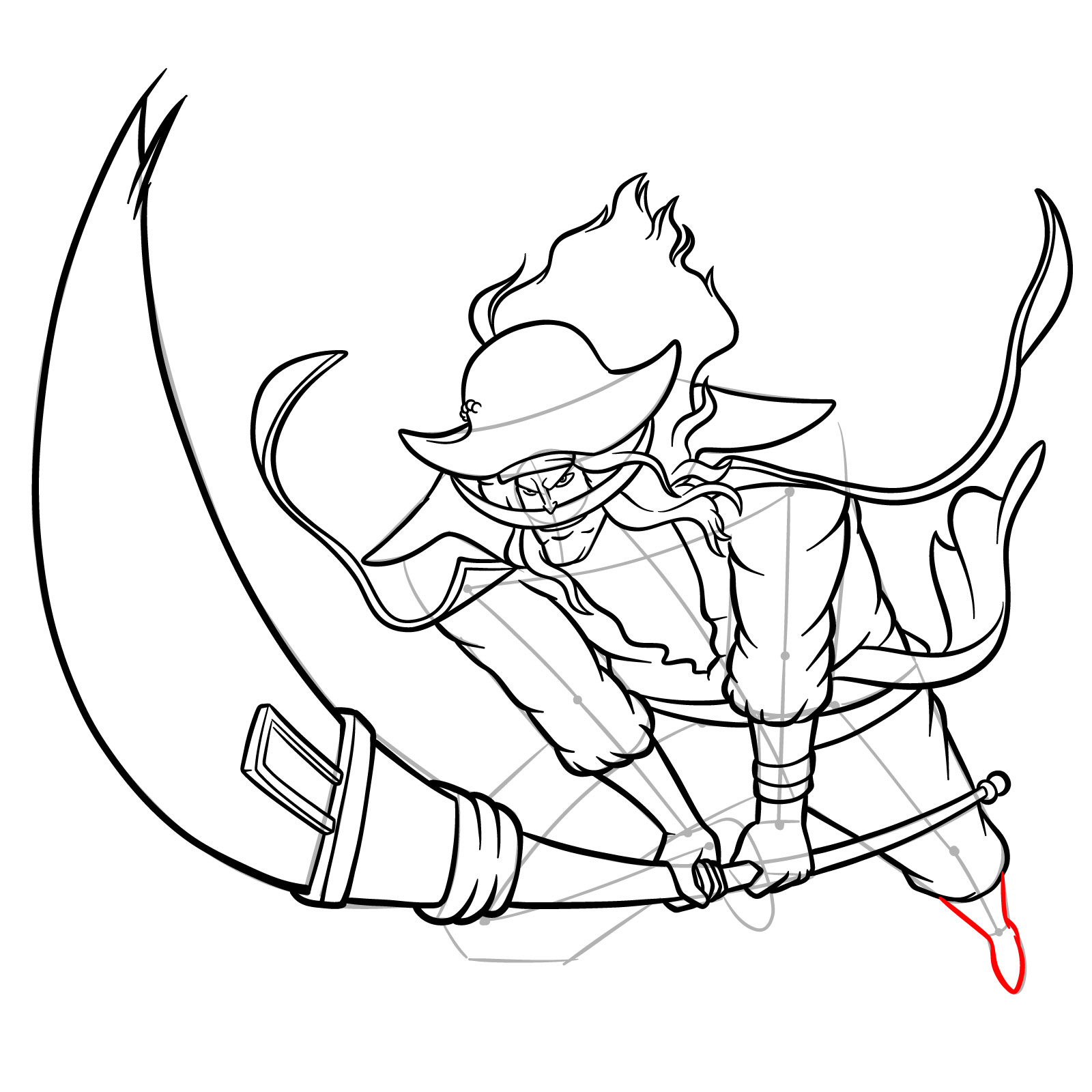 How to Draw Edward Newgate from One Piece - step 20