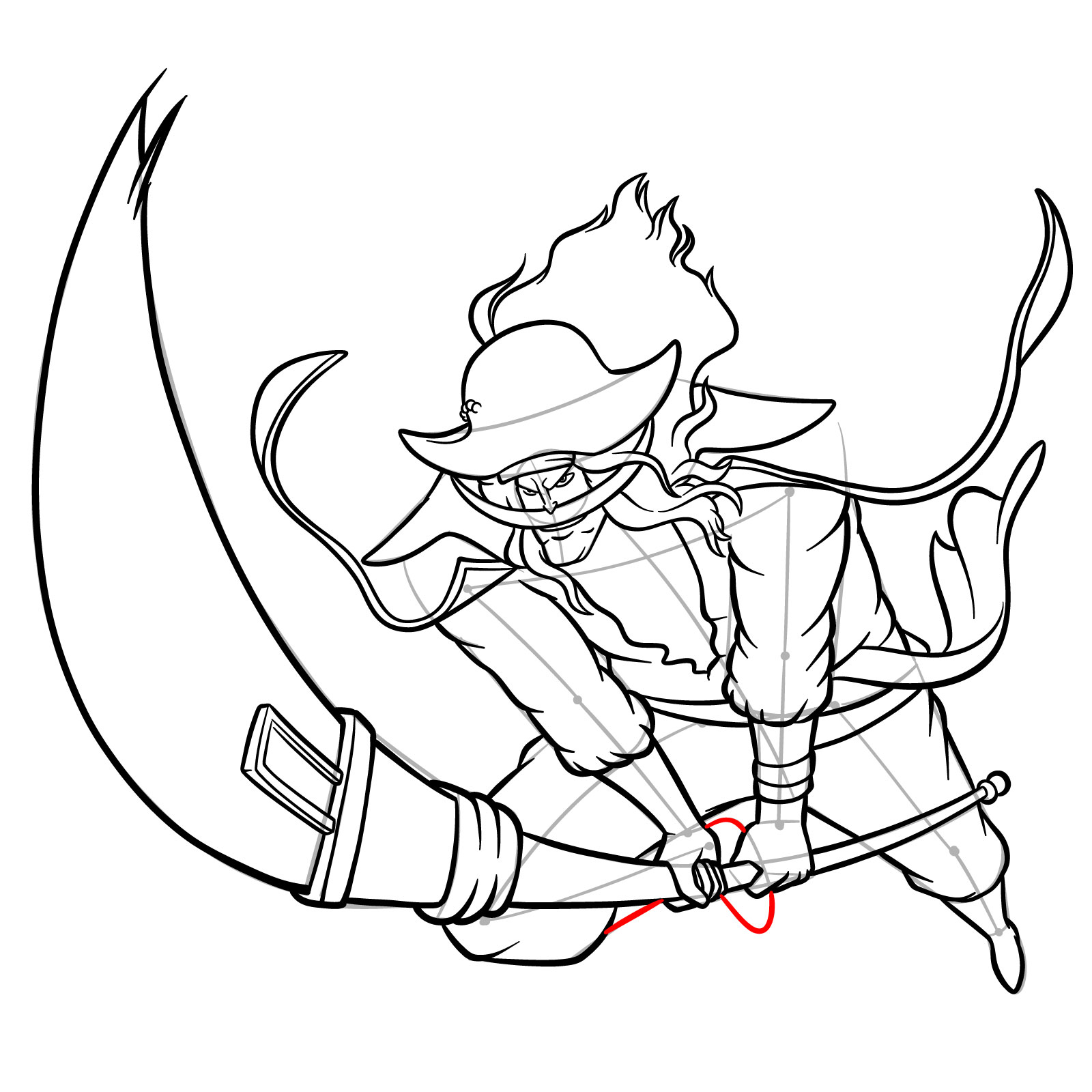 How to Draw Edward Newgate from One Piece - step 22
